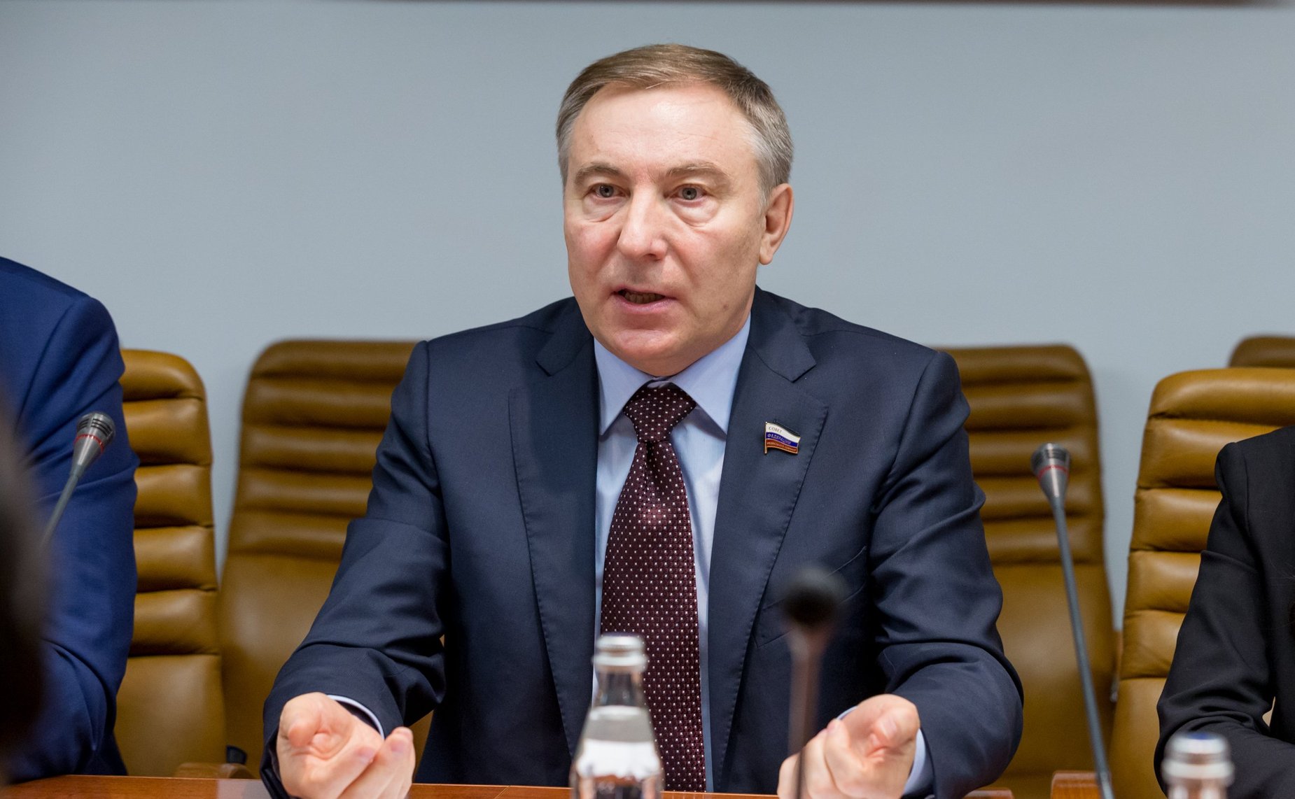 Встреча А. Варфоломеева и В. Мархаева с делегацией Республики Бурятия