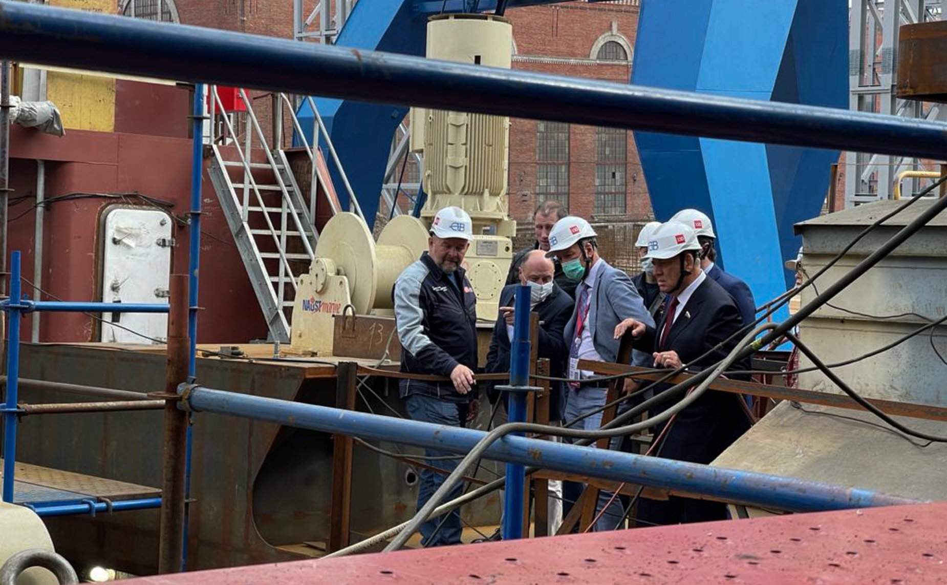 Андрей Яцкин и Сергей Митин посетили судостроительный завод «Северная верфь» в Санкт-Петербурге