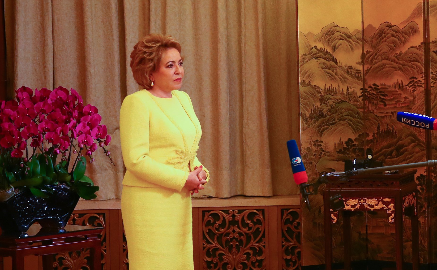 Брифинг В. Матвиенко по итогам официального визита в Китайскую Народную Республику