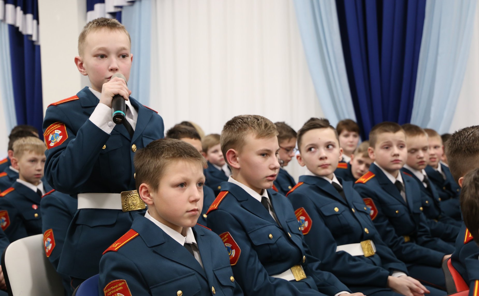 Встреча Ю. Воробьева с курсантами центра «Корабелы Прионежья»