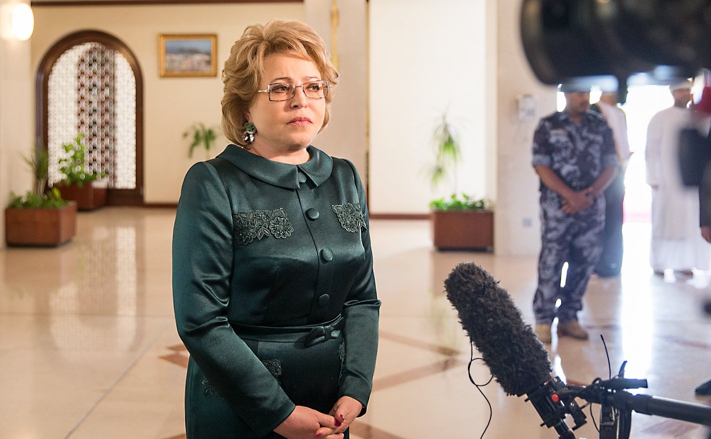 Брифинг В. Матвиенко по итогам встречи с Председателем Госсовета Омана