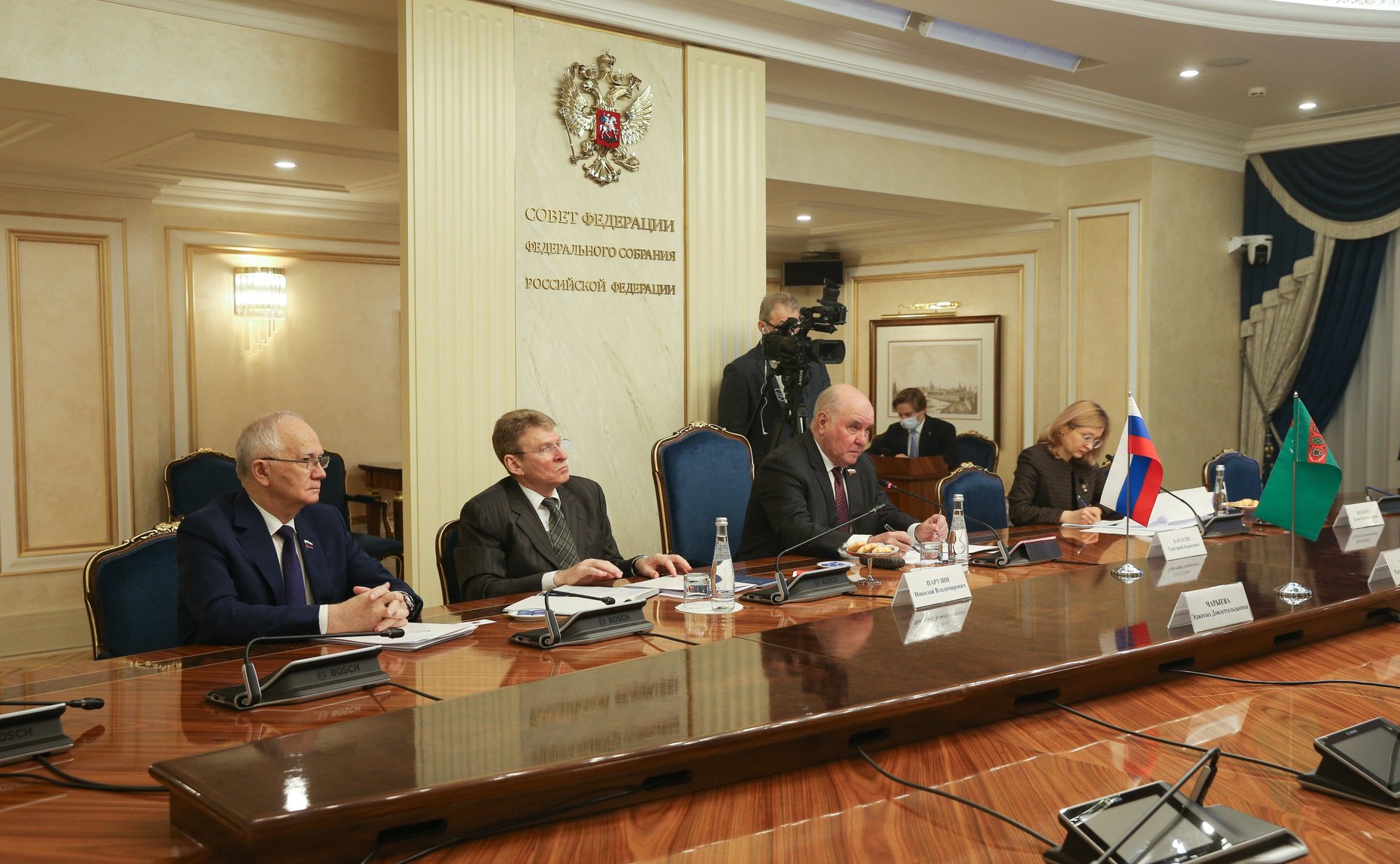 Встреча председателя Комитета СФ по международным делам Григория Карасина с заместителем Председателя Кабинета министров, Министром иностранных дел Туркменистана