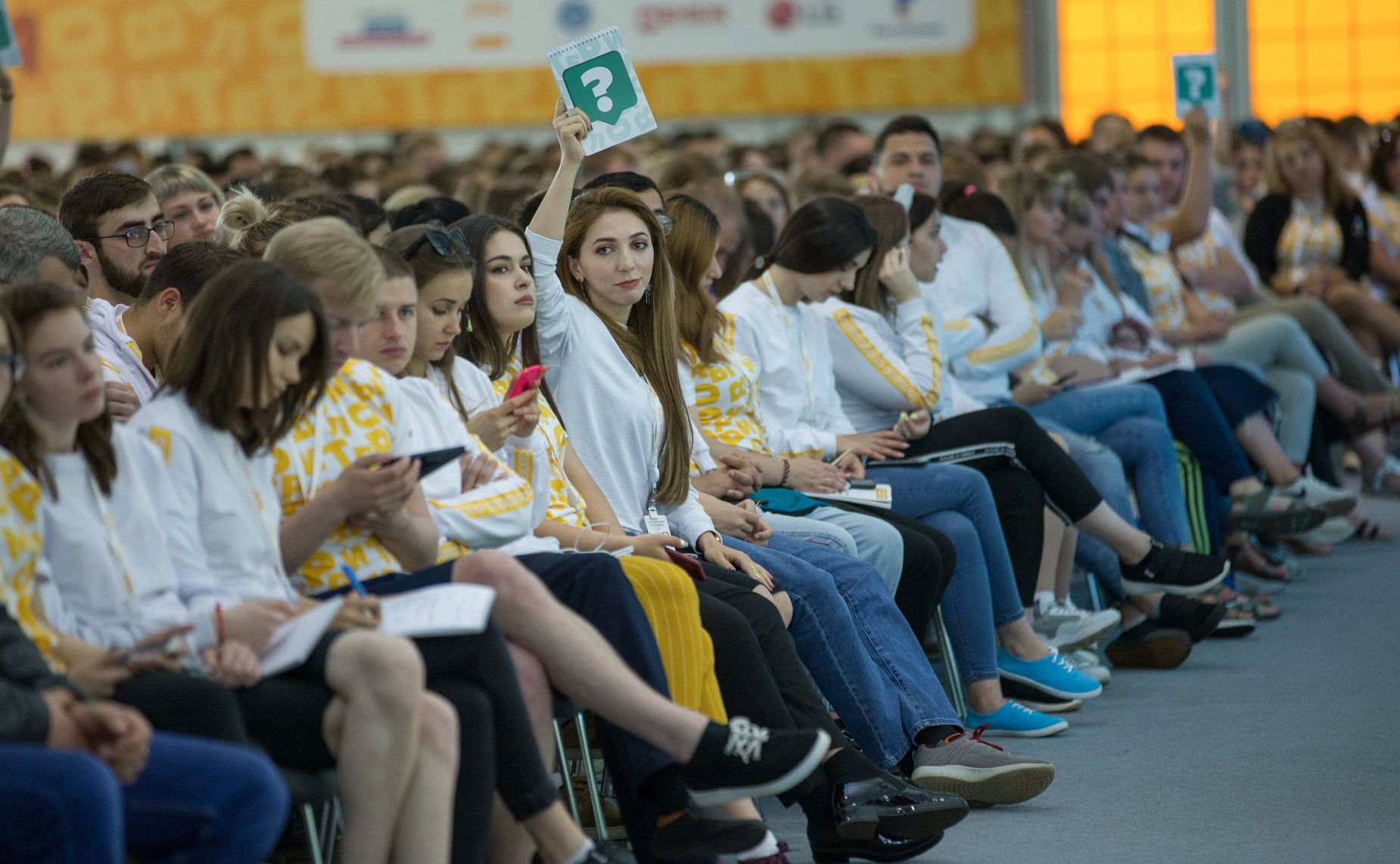 Встреча Валентины Матвиенко с участниками смены «Экосреда – образование» Всероссийского молодежного образовательного форума «Территория смыслов» на озере Сенеж