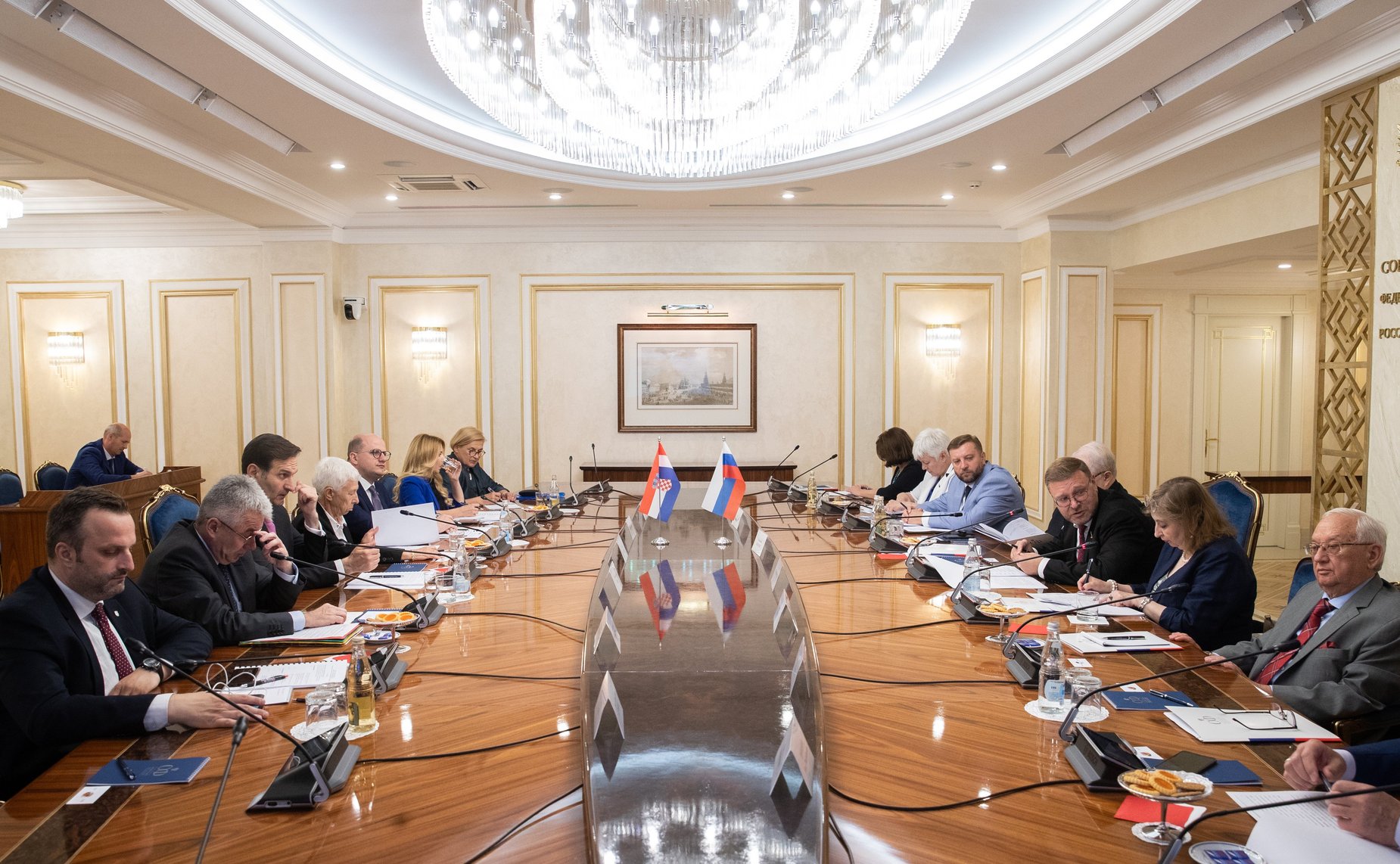Встреча Константина Косачева с делегацией Комитета Хорватского сабора по внешней политике во главе с председателем Комитета Миро Ковачем