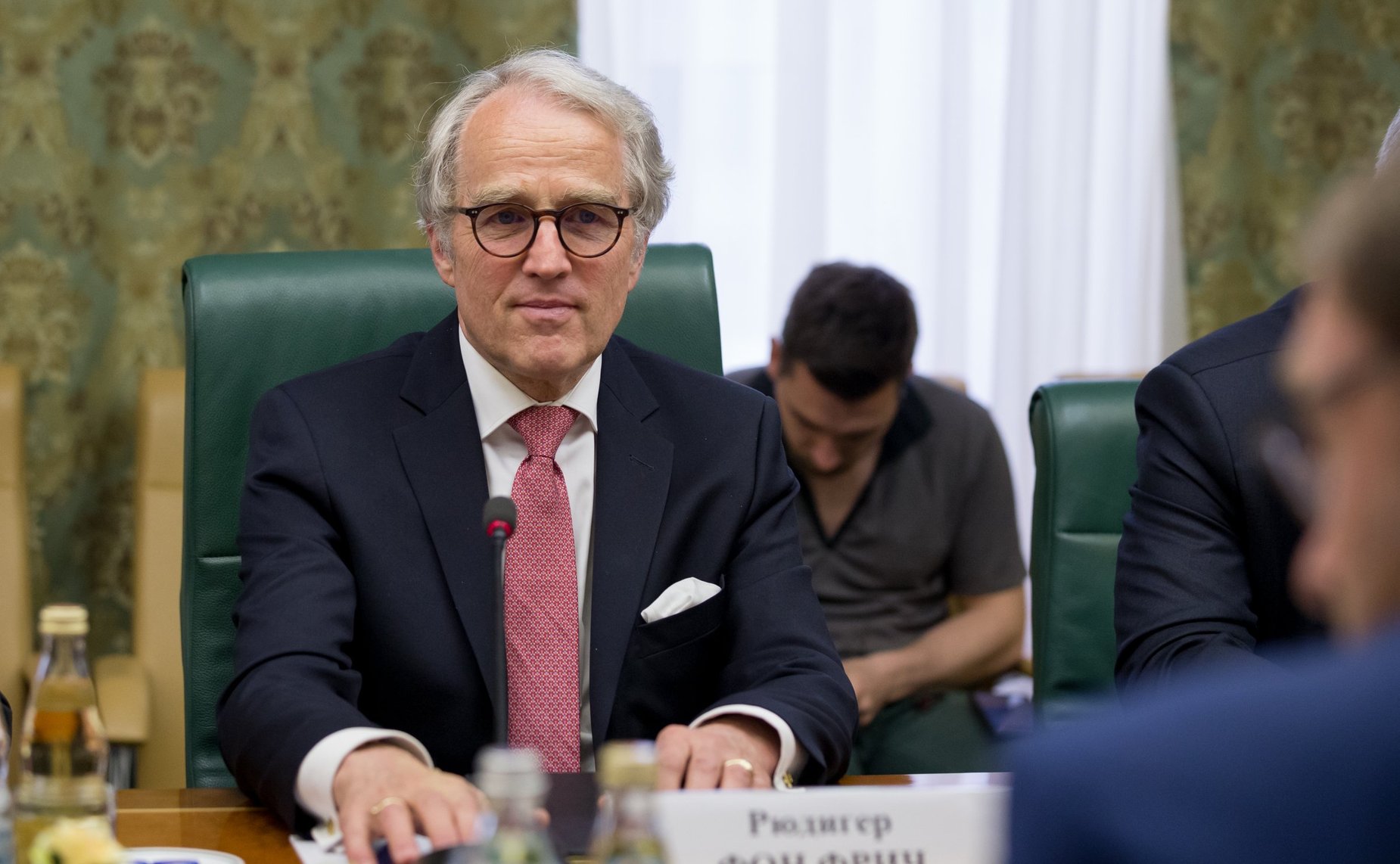 Встреча Константина Косачева с Чрезвычайным и Полномочным Послом ФРГ в РФ Рюдигером фон Фричем