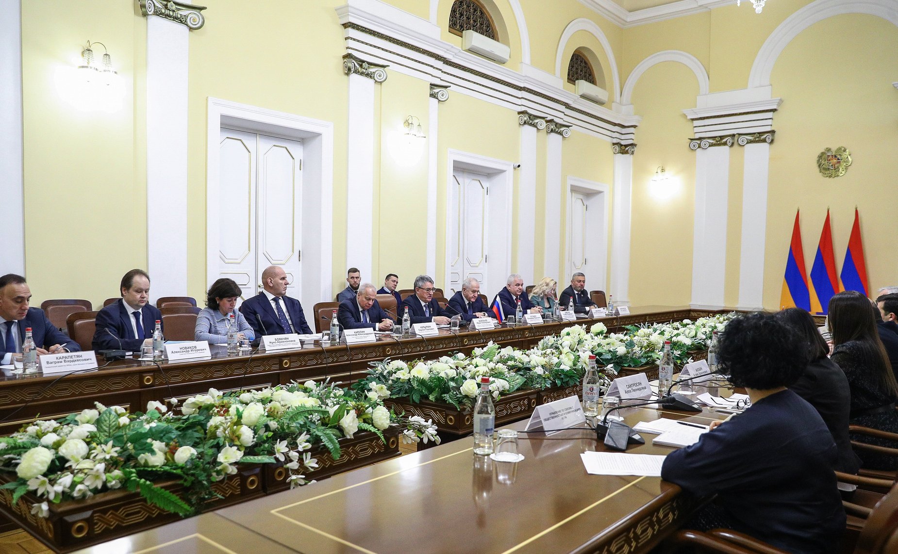 Встреча сопредседателей Межпарламентской комиссии по сотрудничеству Федерального Собрания Российской Федерации и Национального Собрания Республики Армения Юрия Воробьева и Акоба Аршакяна