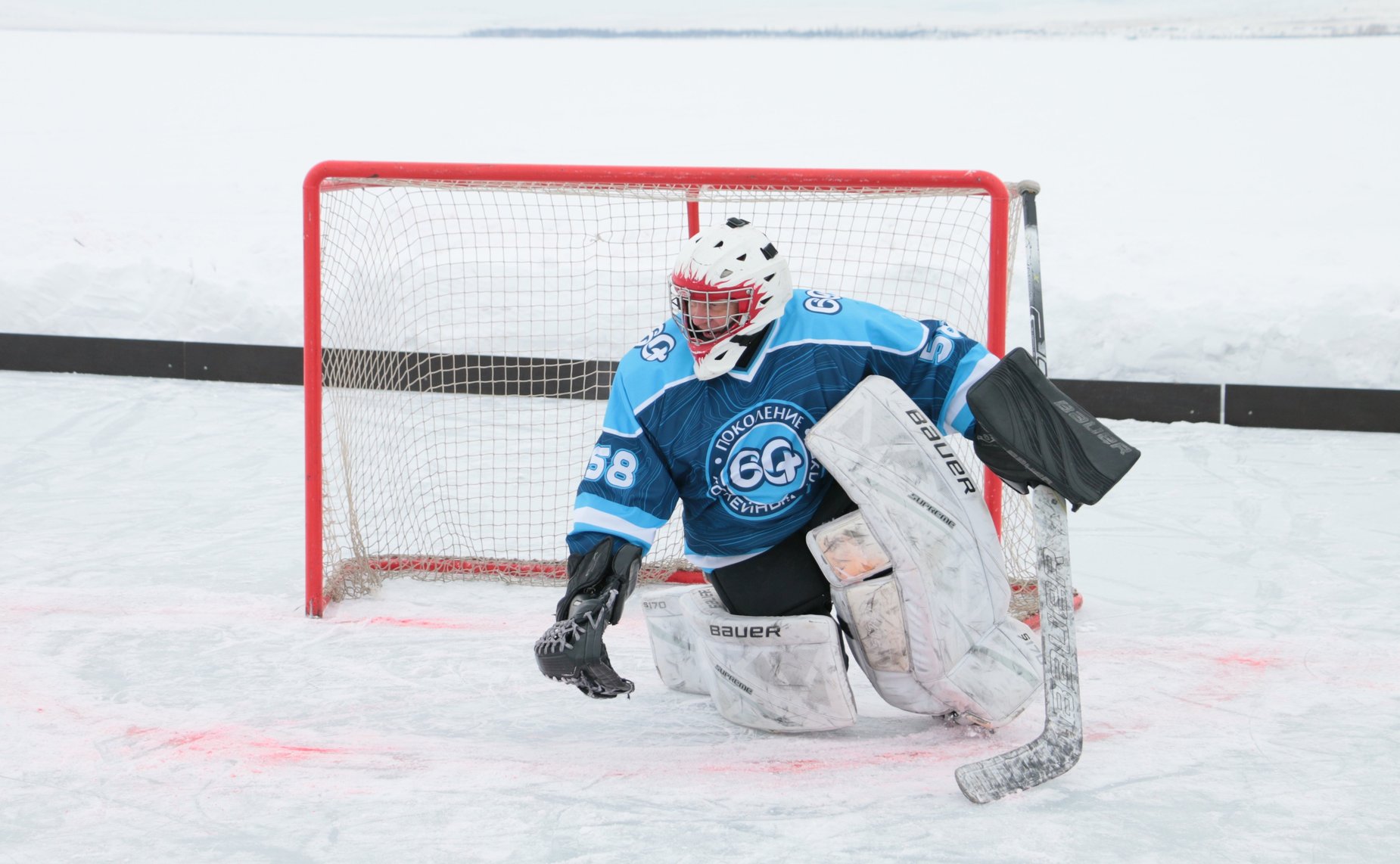 Открытие хоккейного турнира, который проводился на территории курорта «Озеро Шира»