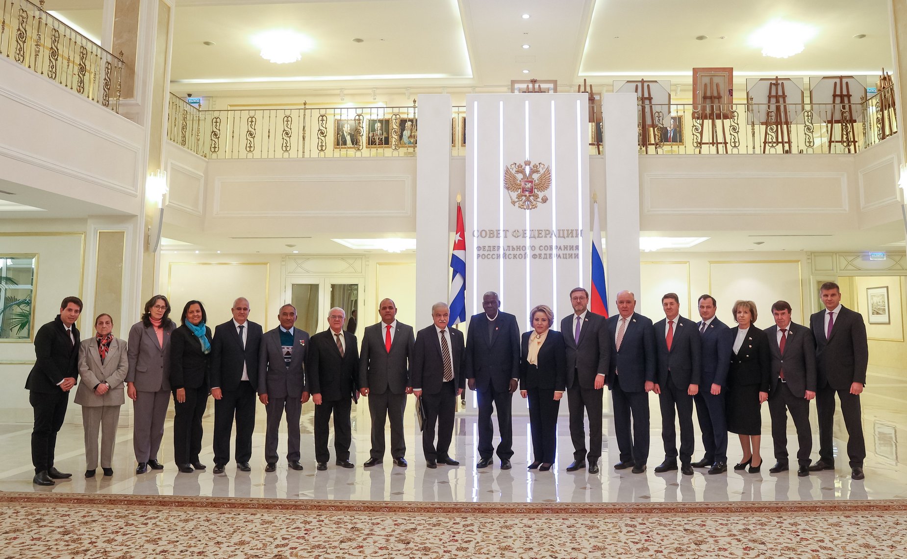 Встреча Председателя Совета Федерации Валентины Матвиенко с Председателем Национальной ассамблеи народной власти и Государственного Совета Республики Куба Эстебаном Ласо Эрнандесом