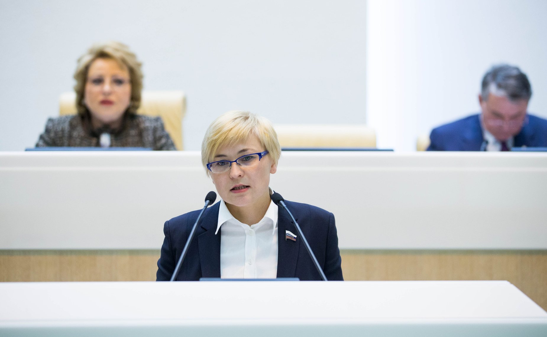 Л. Бокова на 385-м заседании Совета Федерации