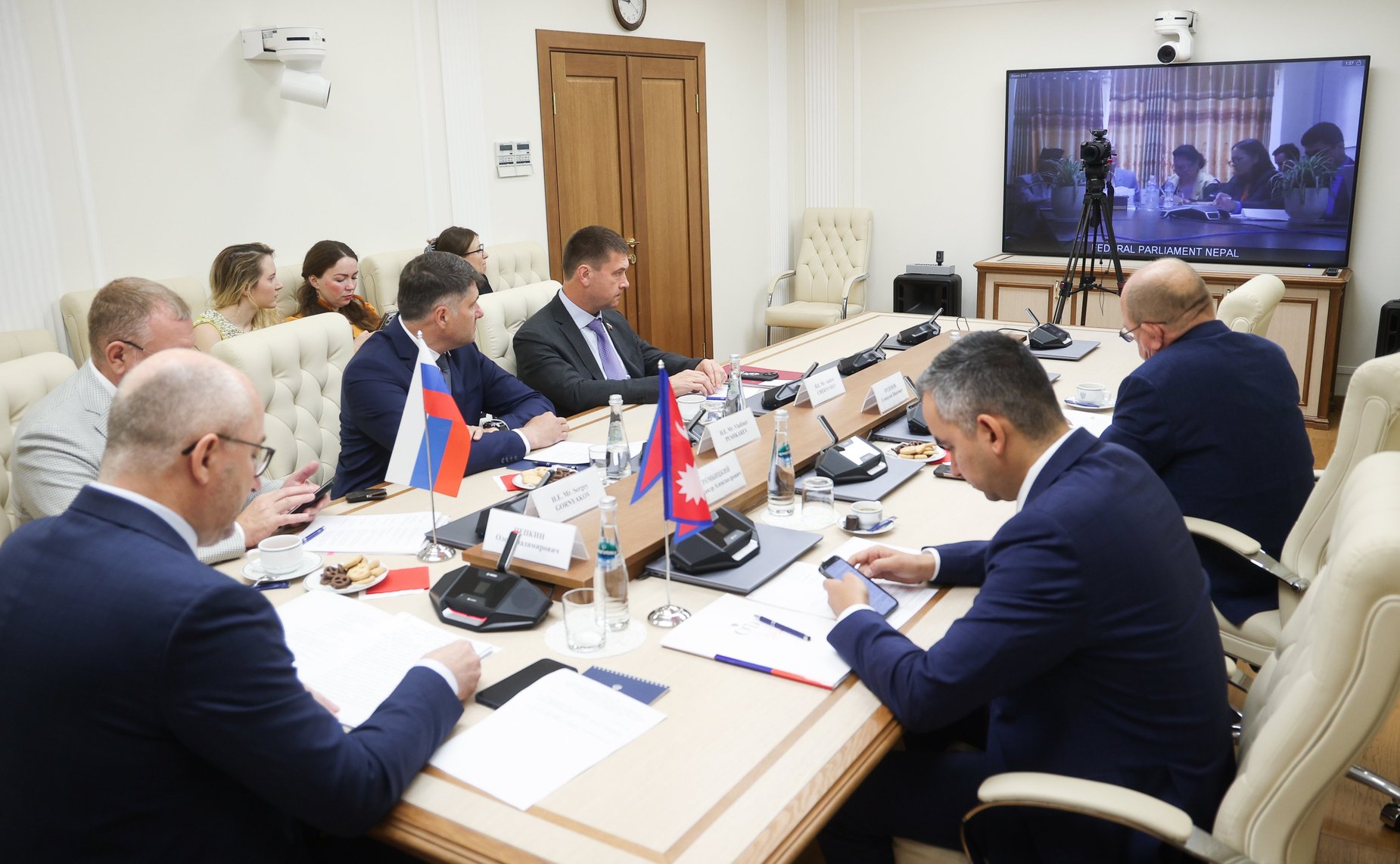 Встреча членов группы по сотрудничеству Совета Федерации с Национальным собранием Федерального парламента Непала