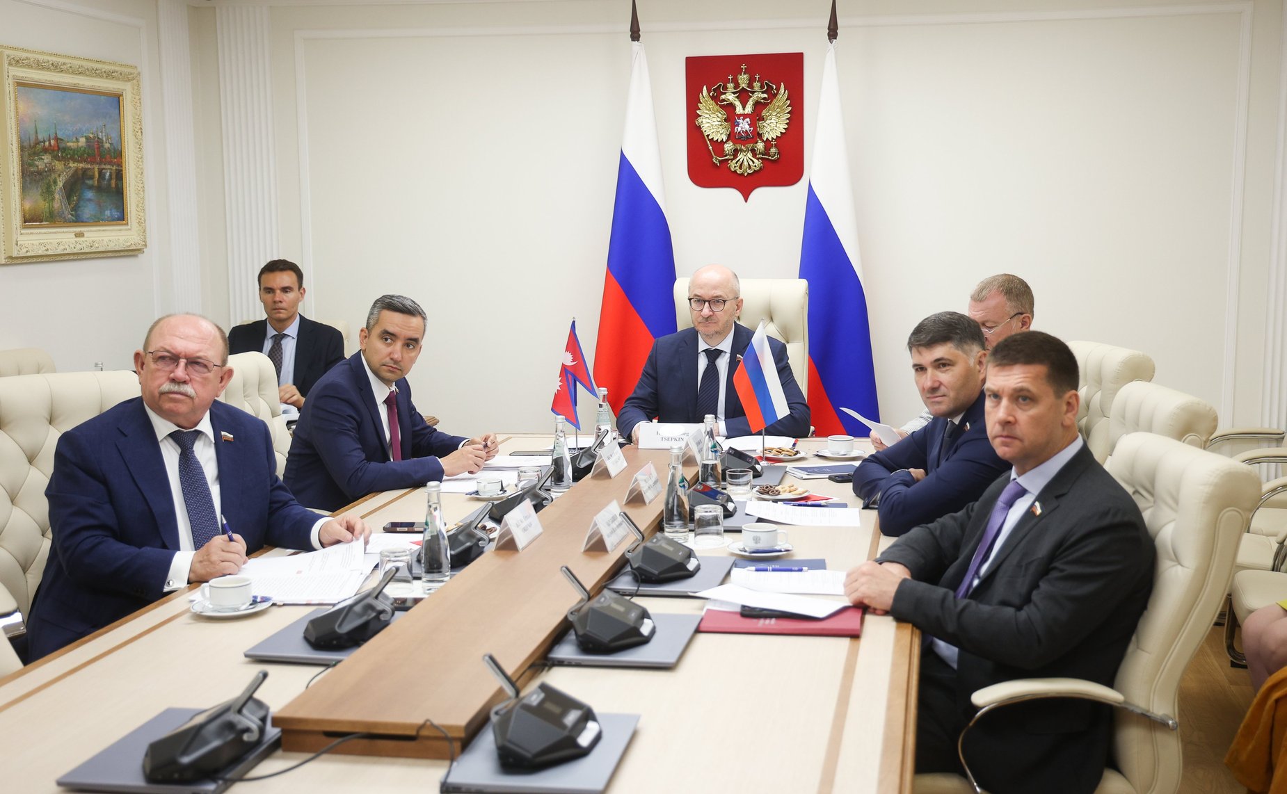 Встреча членов группы по сотрудничеству Совета Федерации с Национальным собранием Федерального парламента Непала