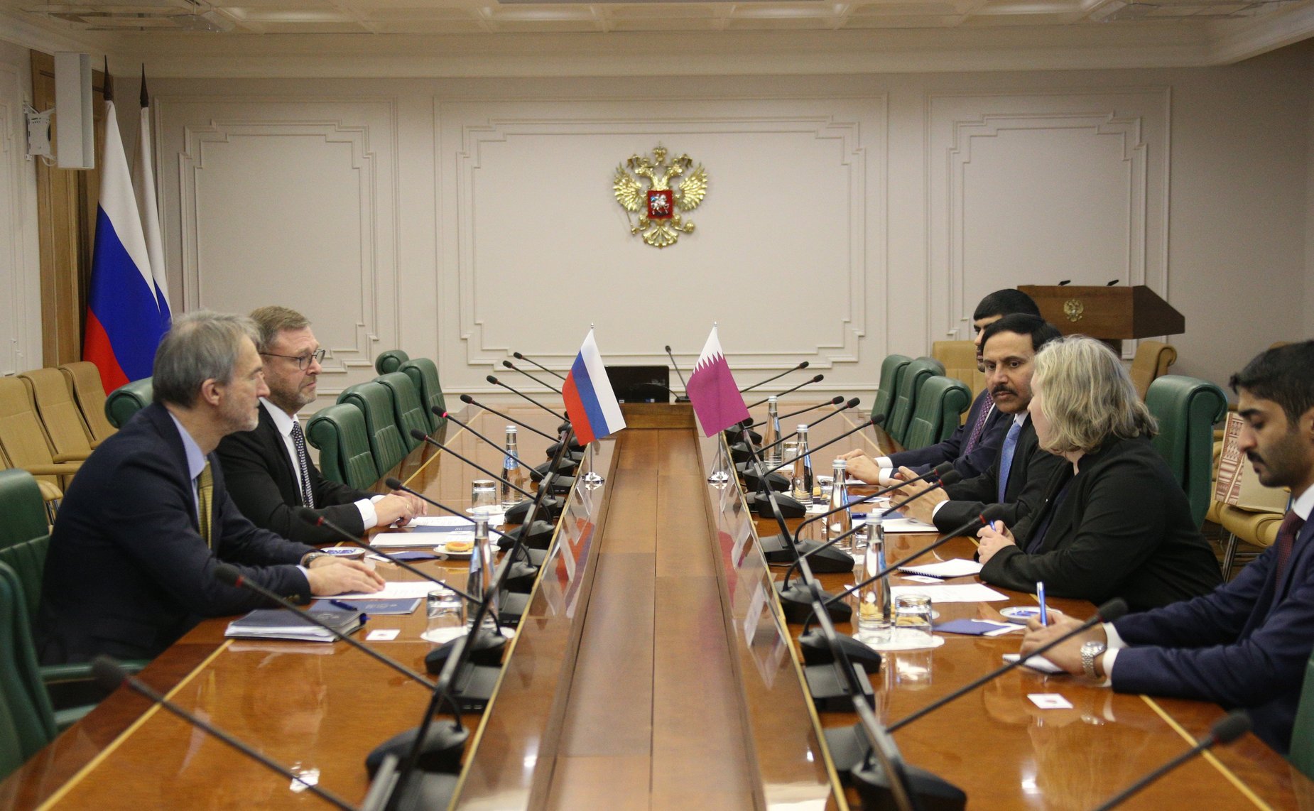 Встреча заместителя Председателя СФ Константина Косачева с Чрезвычайным и Полномочным Послом Государства Катар в РФ Ахмедом Бен Насером Аль Тани