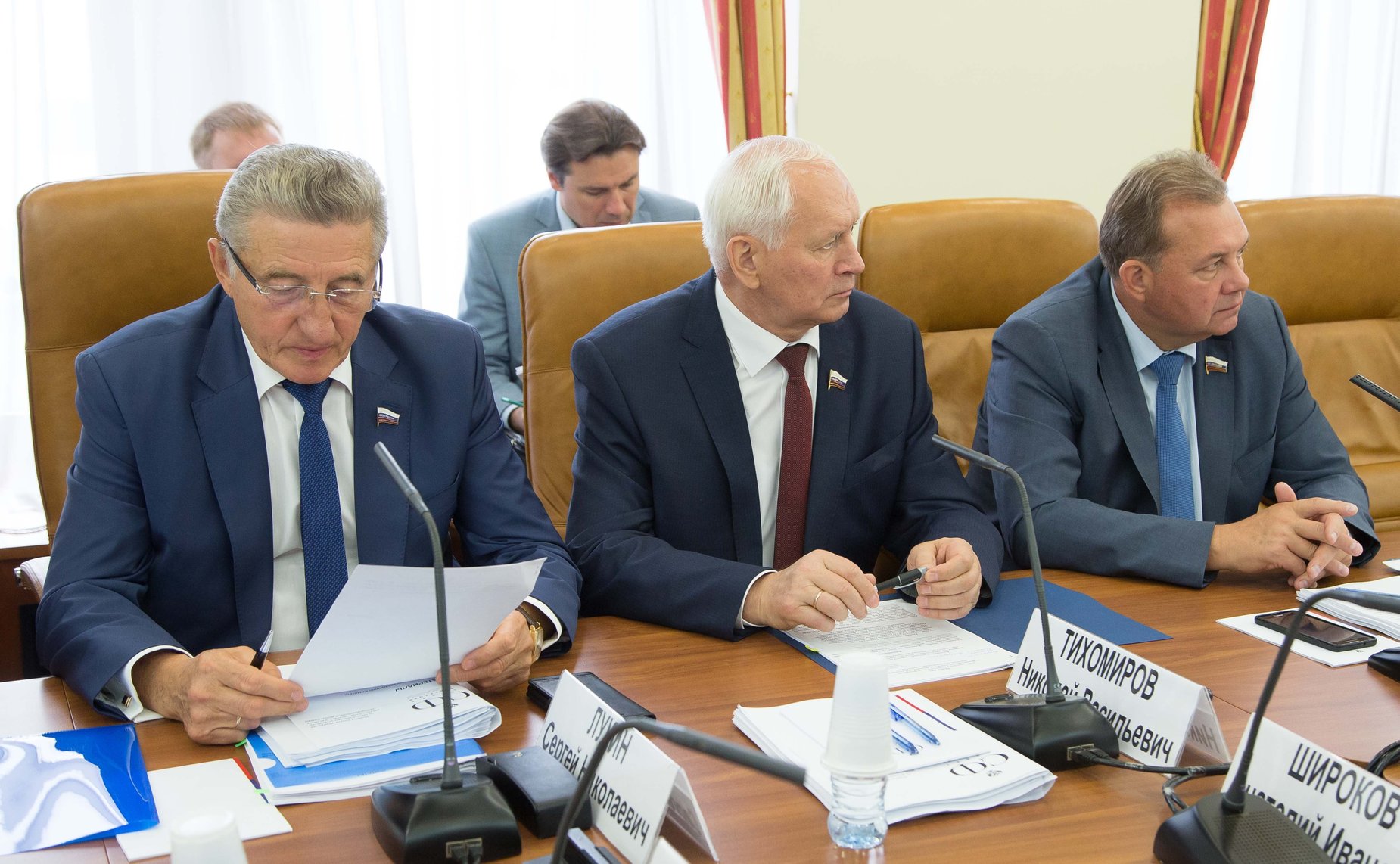 С. Лукин, Н. Тихомиров и В. Павленко