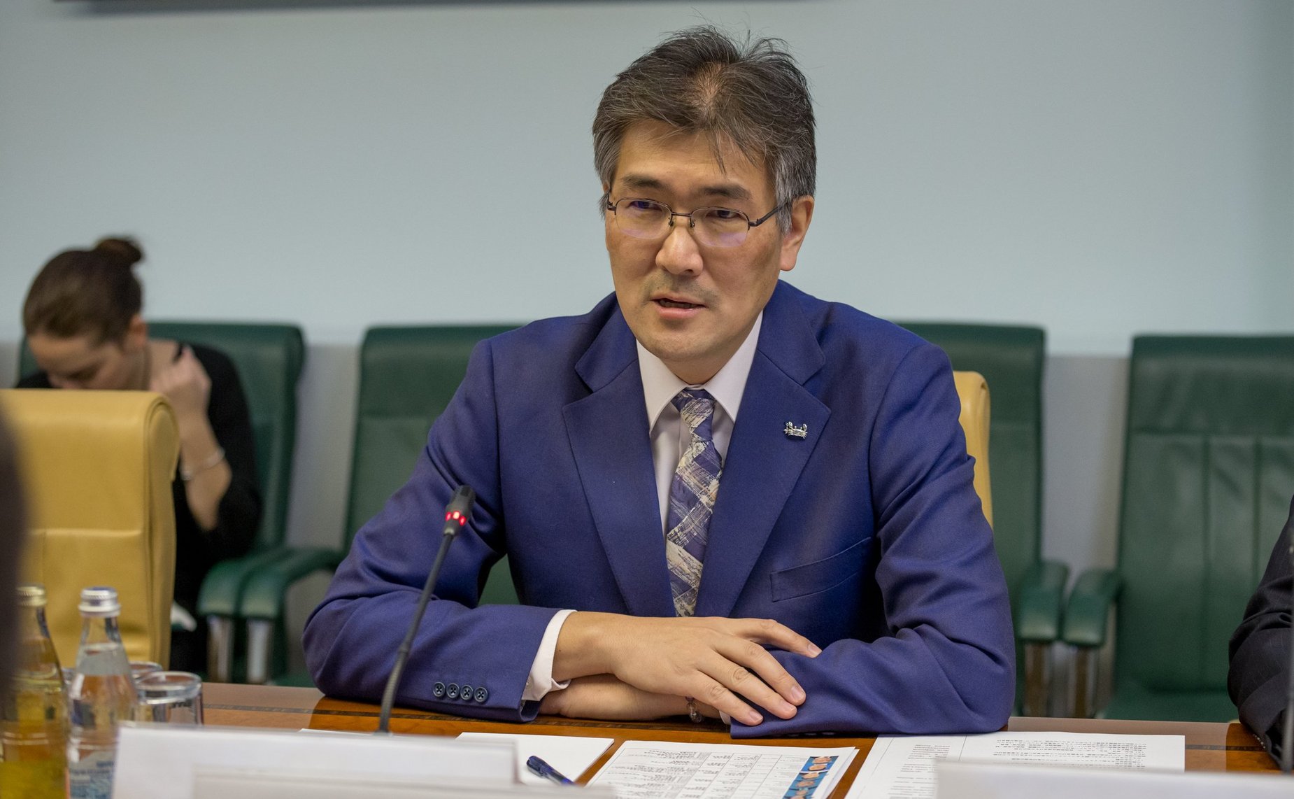 Встреча Владимира Джабарова с полномочным Министром Посольства Японии в России Исидзэ Мотоюки