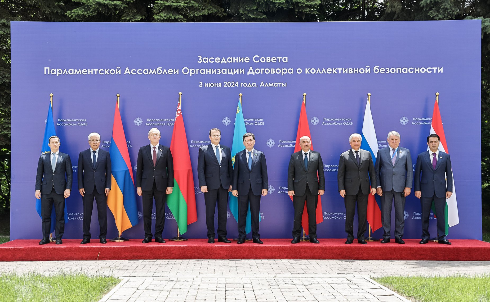 Выездное заседание Совета Парламентской Ассамблеи Организации Договора о коллективной безопасности (ПА ОДКБ) в Алма-Ате