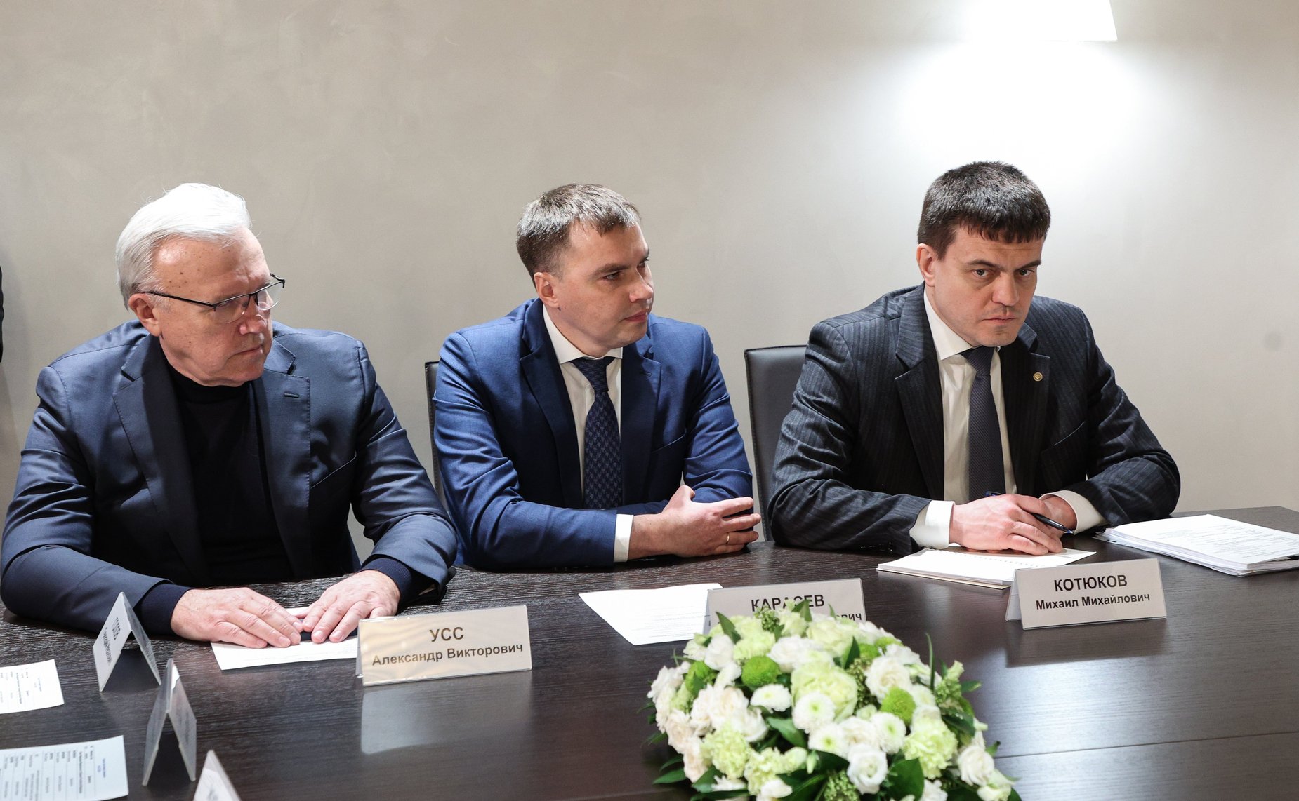 Встреча Председателя СФ Валентины Матвиенко с губернатором Красноярского края Михаилом Котюковым, главой города Норильска Дмитрием Карасевым и президентом «Норильского никеля» Владимиром Потаниным