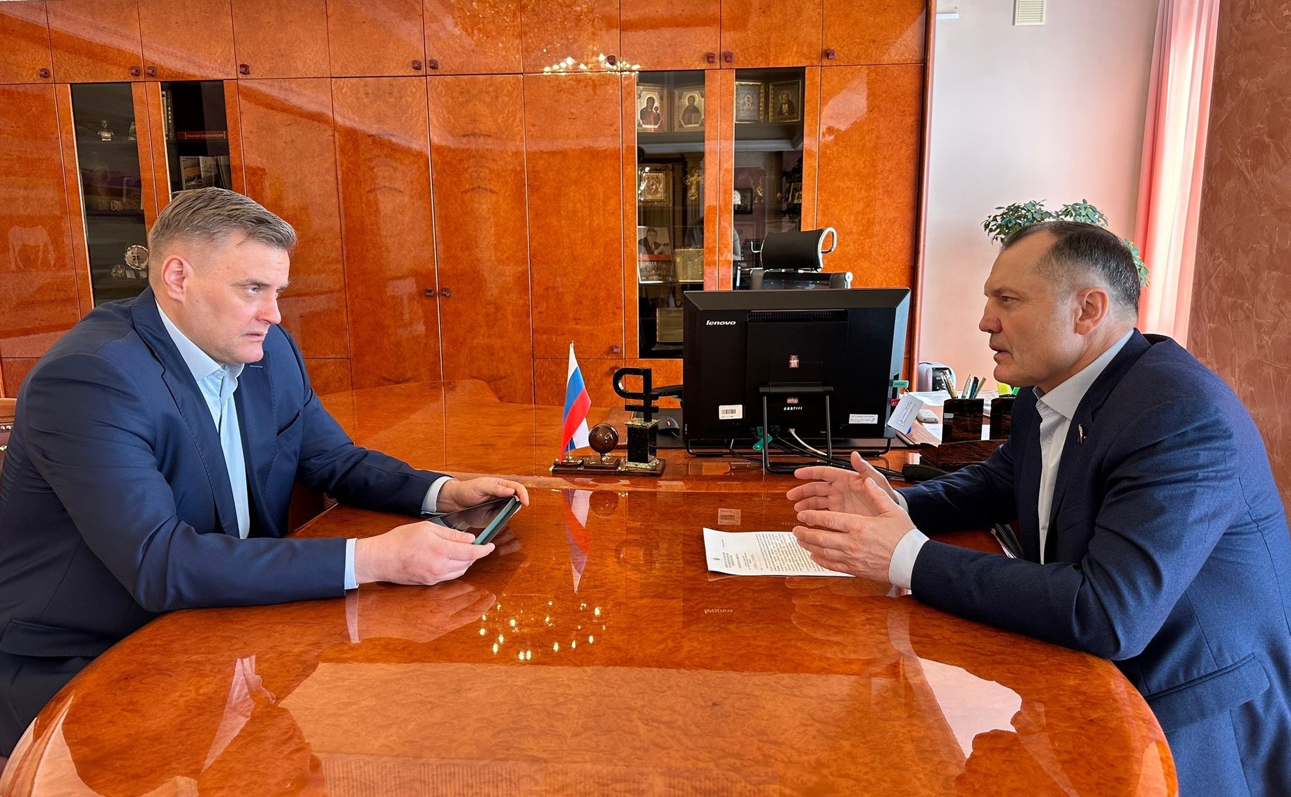 Игорь Мурог провел рабочую встречу с управляющим Отделением Банка России по Рязанской области Сергеем Кузнецовым