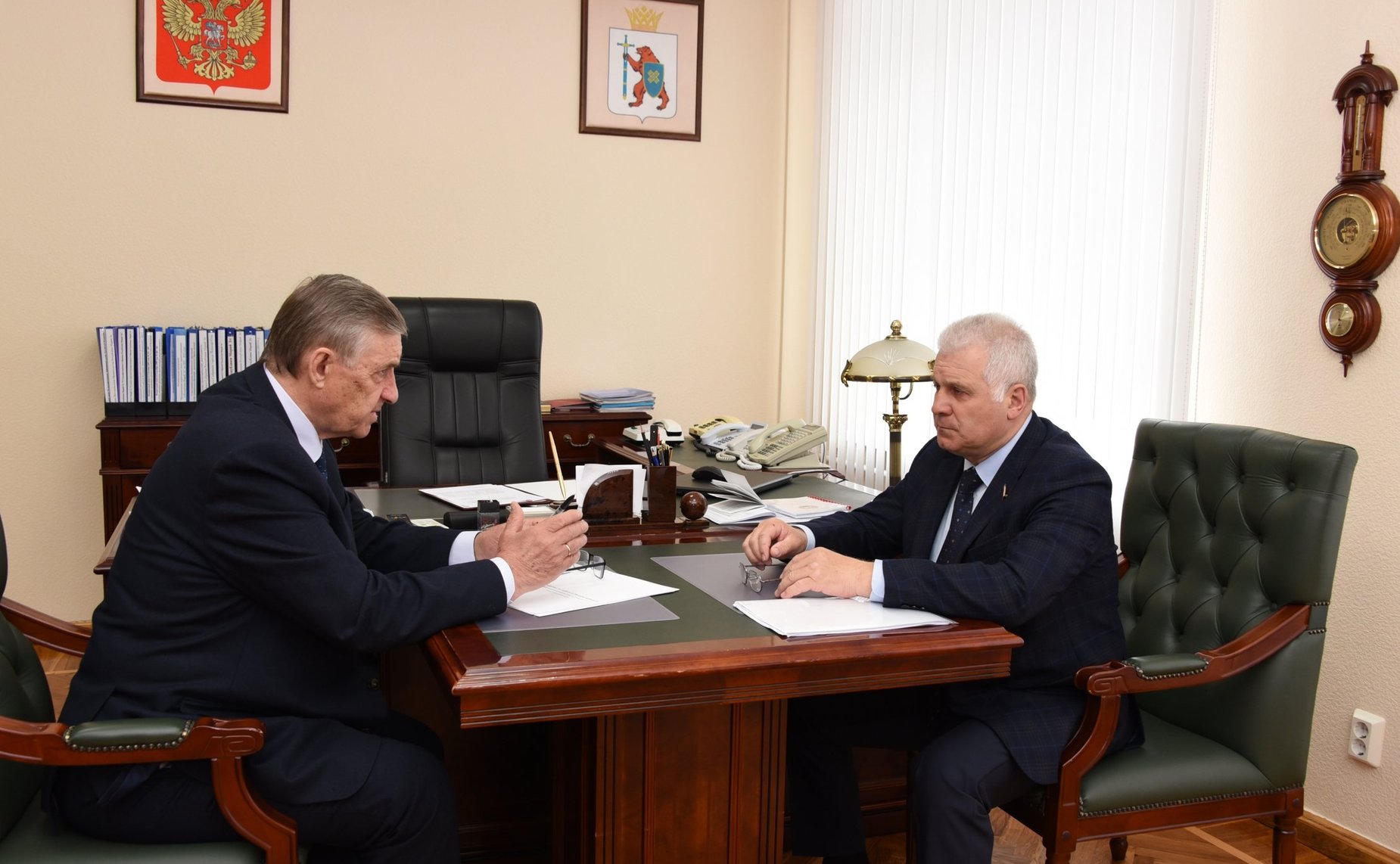 Встреча Председателя Государственного Собрания Марий Эл Анатолия Смирнова с сенатором от Марий Эл в Совете Федерации Сергеем Мартыновым