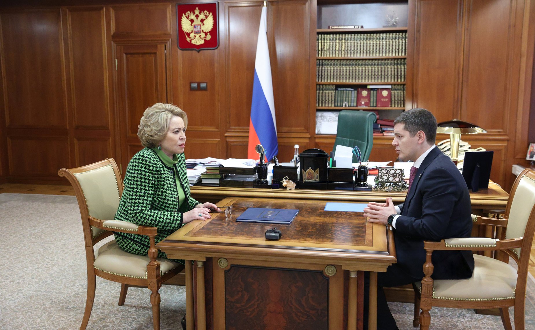Встреча Председателя Совета Федерации Валентины Матвиенко с губернатором Ямало-Ненецкого автономного округа Дмитрием Артюховым