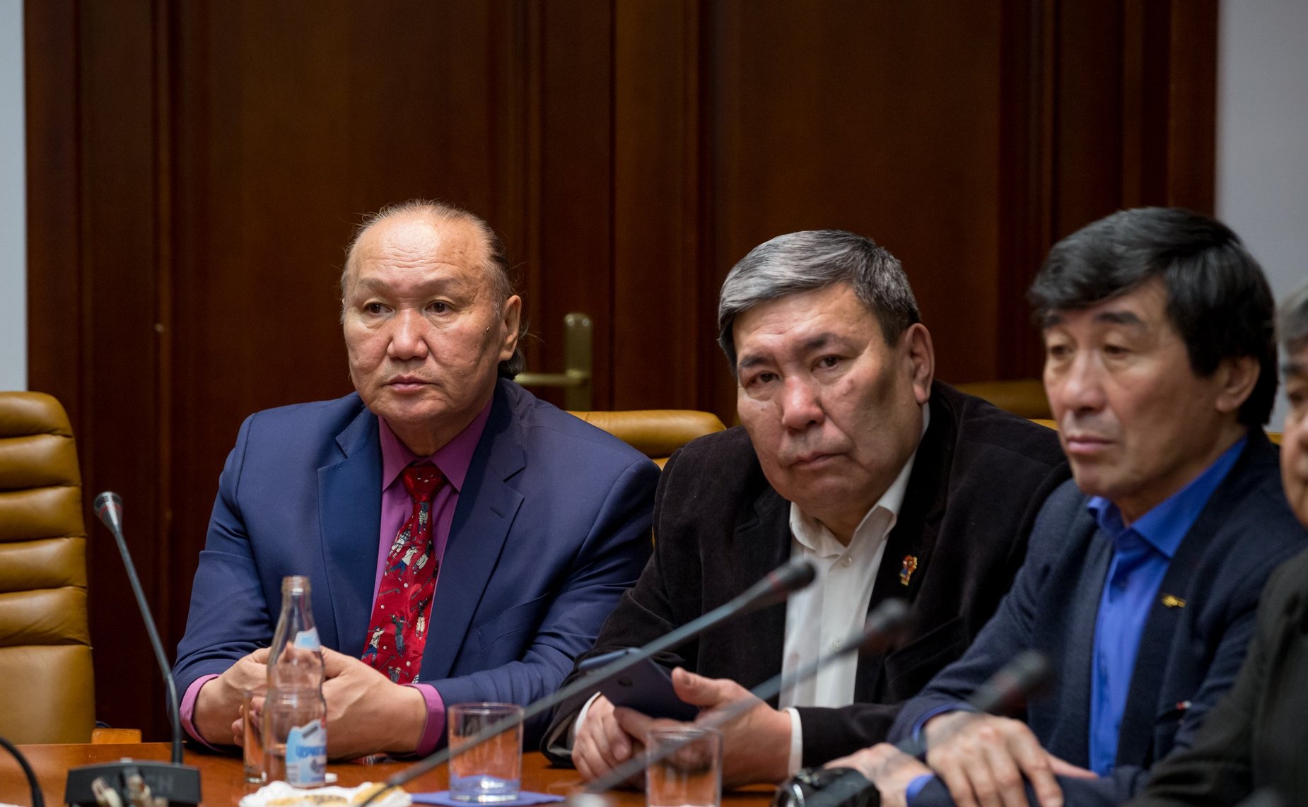 Встреча А. Варфоломеева и В. Мархаева с делегацией Республики Бурятия