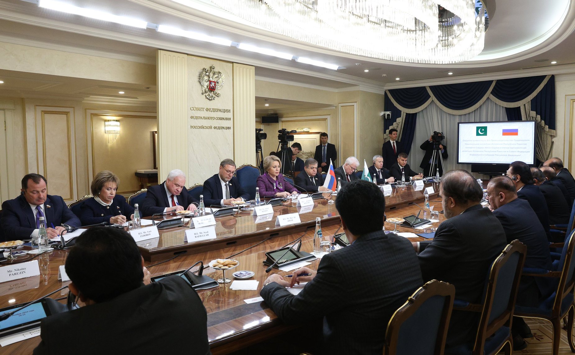Встреча Председателя Совета Федерации Валентины Матвиенко с Председателем Национальной ассамблеи Исламской Республики Пакистан Сардаром Садиком