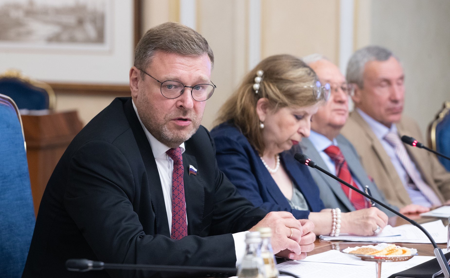 Встреча Константина Косачева с делегацией Комитета Хорватского сабора по внешней политике во главе с председателем Комитета Миро Ковачем