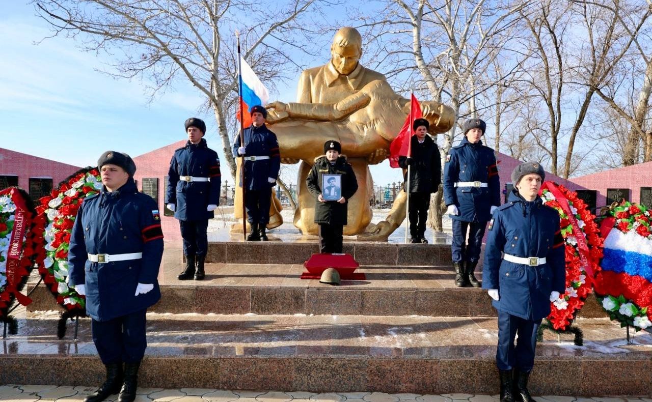 Александр Башкин принял участие в захоронении останков красноармейца, участника Великой Отечественной войны
