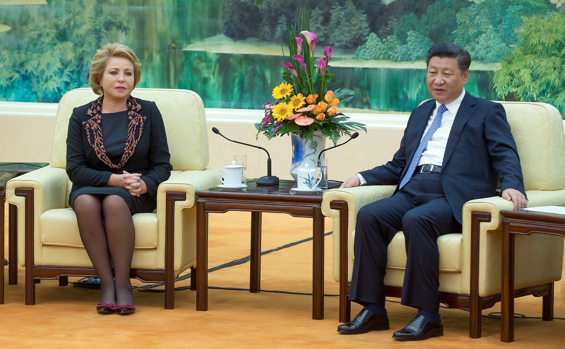 В. Матвиенко и Си Цзиньпин