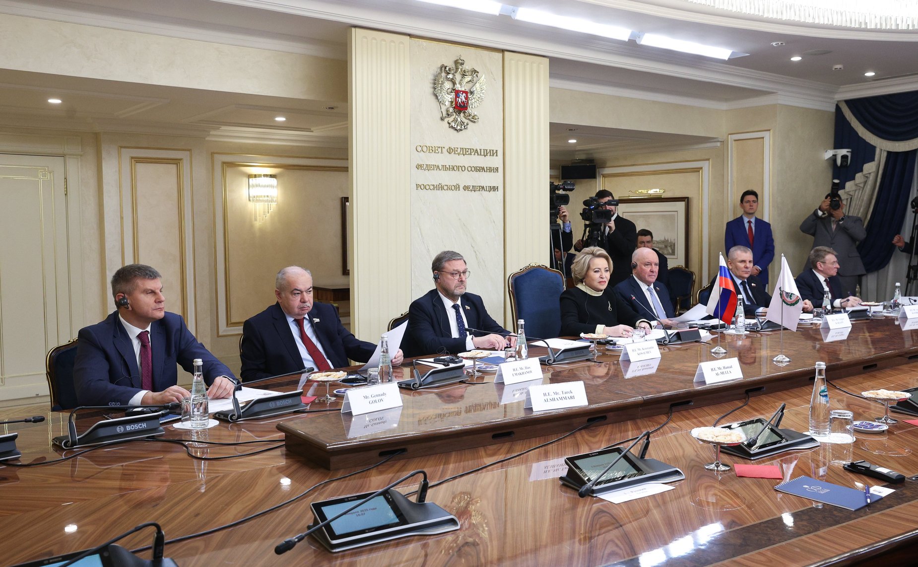 Валентина Матвиенко провела встречу с Председателем Арабского парламента Мухаммедом Ахмедом Аль-Ямахи