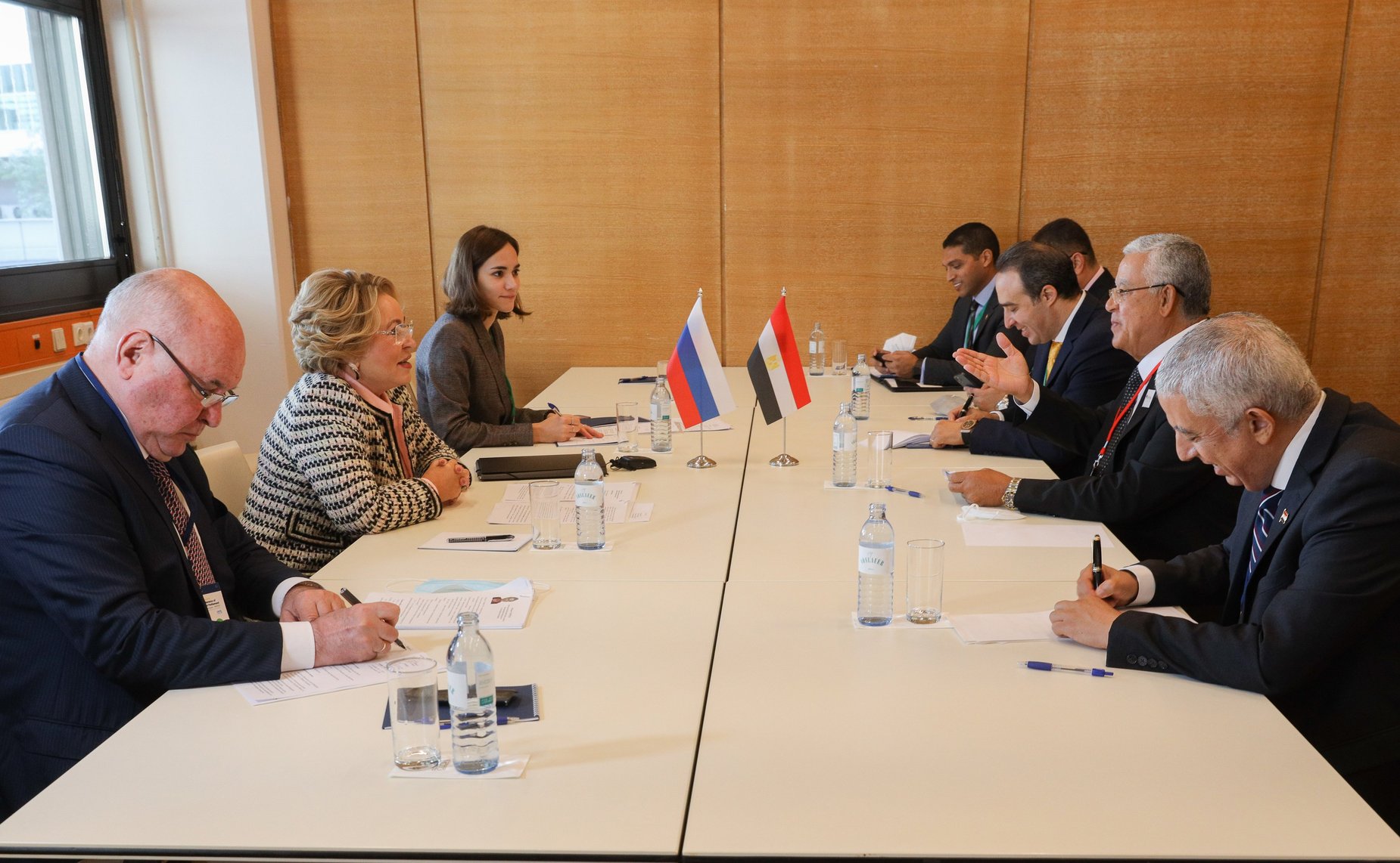 Встреча Валентины Матвиенко со Спикером палаты представителей Арабской Республики Египет Ханафи Джебали