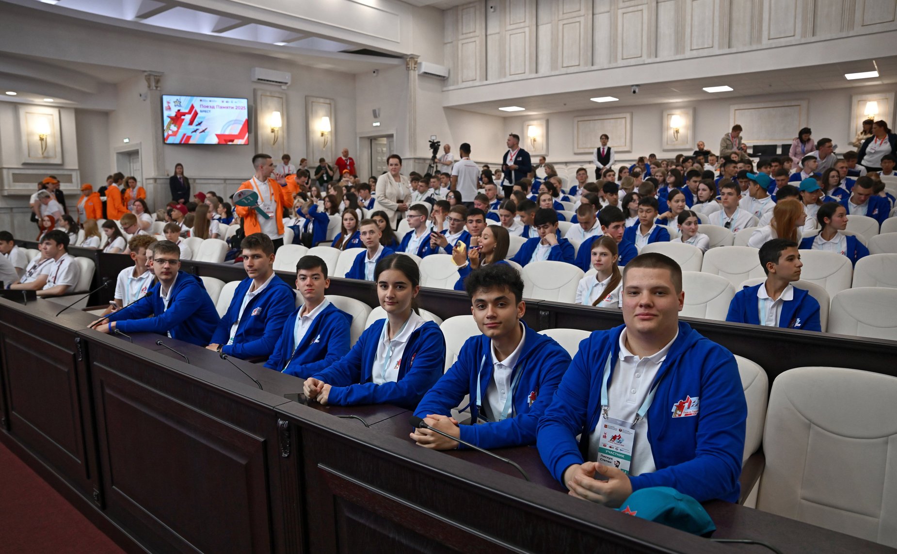Диалоговая площадка участников проекта «Поезд Памяти» с председателем Совета Республики Нацсобрания Республики Беларусь Натальей Кочановой и заместителем Председателя СФ, председателем российского оргкомитета проекта Константином Косачевым