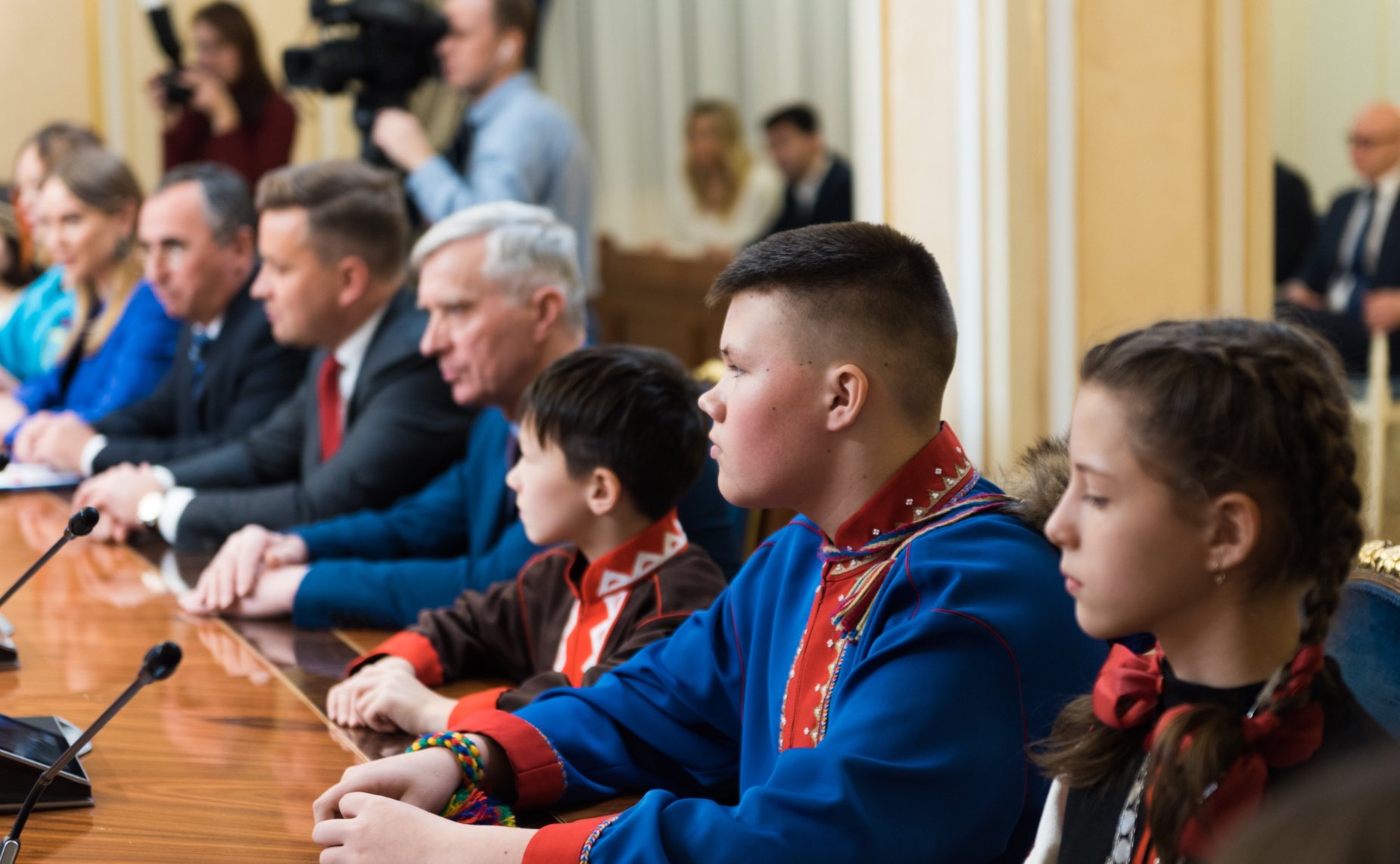 Встреча сенаторов с детьми-победителями Международного культурно-образовательного проекта «Таланты Арктики. Дети»