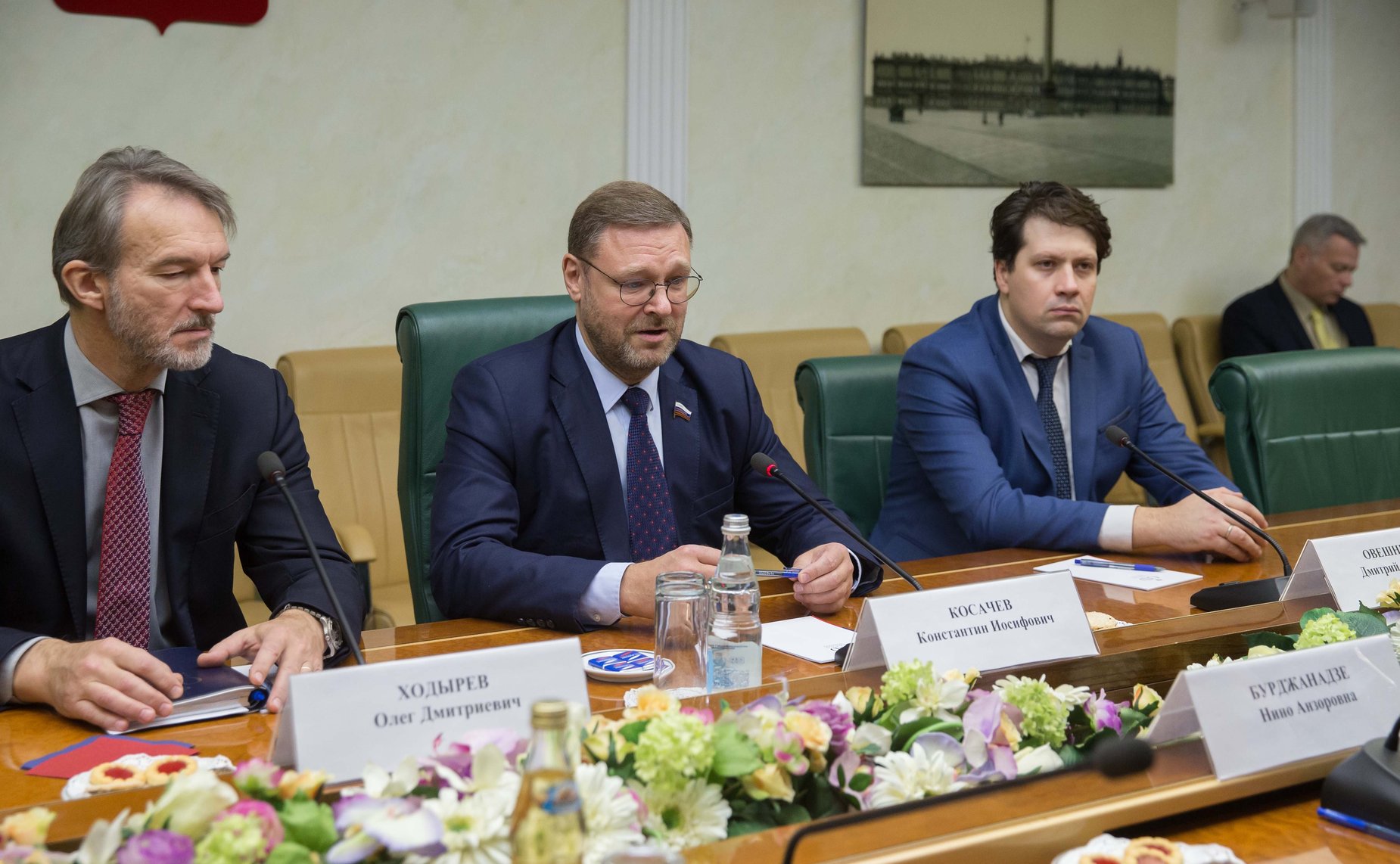 Встреча Константина Косачева с лидером партии «Демократическое движение – Единая Грузия» Нино Бурджанадзе