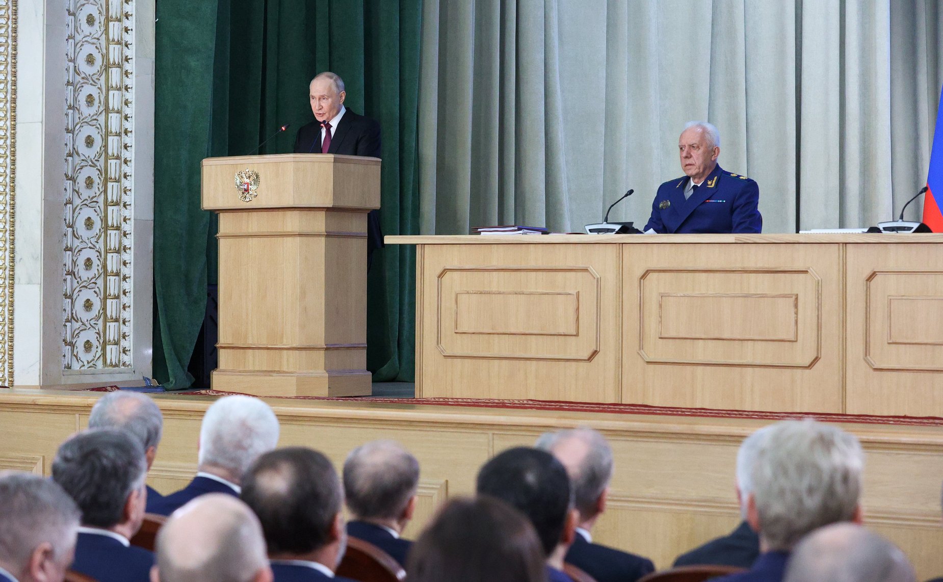 На расширенном заседании коллегии Генеральной прокуратуры Российской Федерации выступил Президент России Владимир. Путин