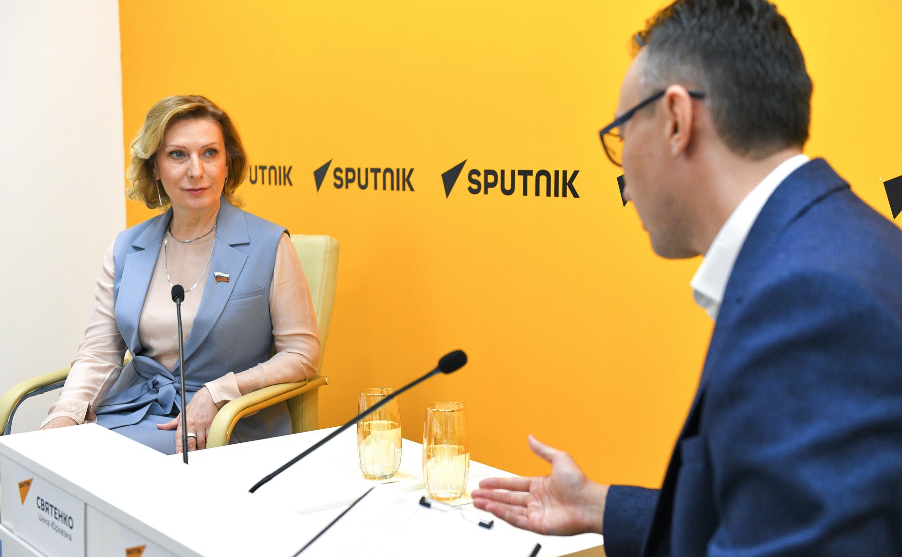 Брифинг Инны Святенко в МПЦ «Снутник Узбекистан»