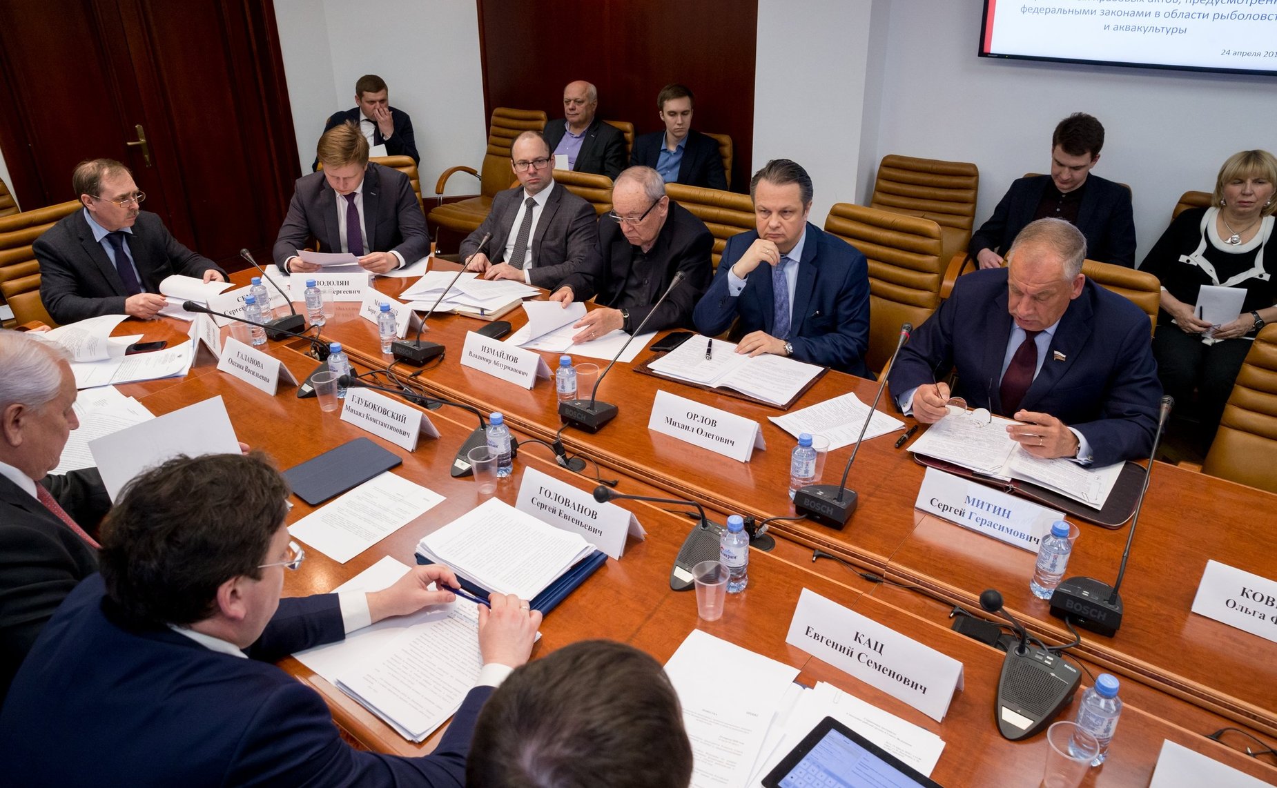 Заседание рабочей группы Комитета СФ по аграрно-продовольственной политике и природопользованию по мониторингу принятия правовых актов в области рыболовства и аквакультуры