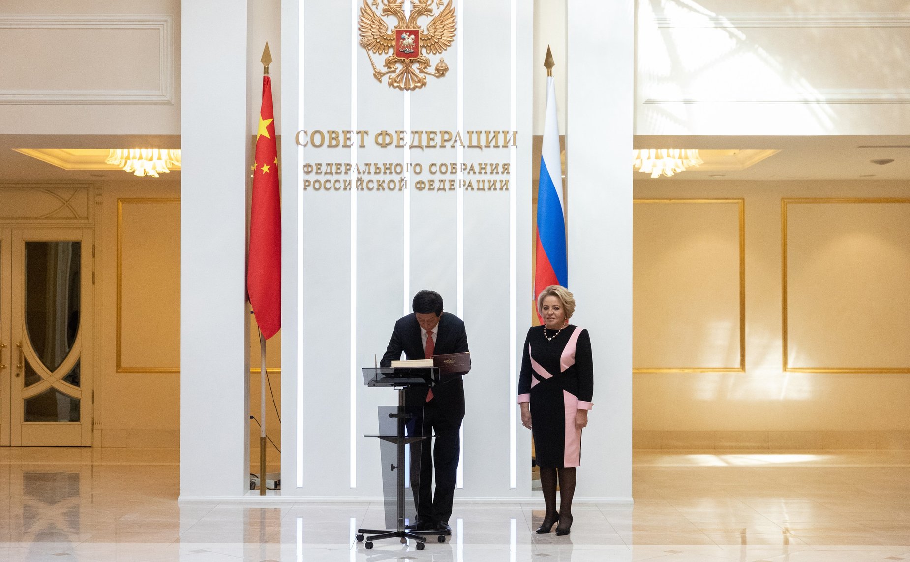 Встреча Председателя Совета Федерации Валентины Матвиенко с Председателем Постоянного комитета Всекитайского собрания народных представителей КНР Ли Чжаньшу