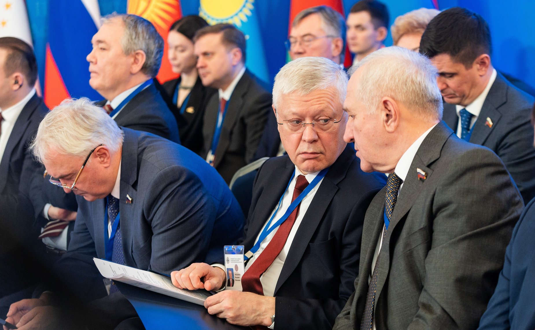 Участие делегации Совета Федерации во главе с заместителем Председателя Совета Федерации Юрием Воробьевым в совместном заседании Совета и восемнадцатом пленарном заседании ПА ОДКБ