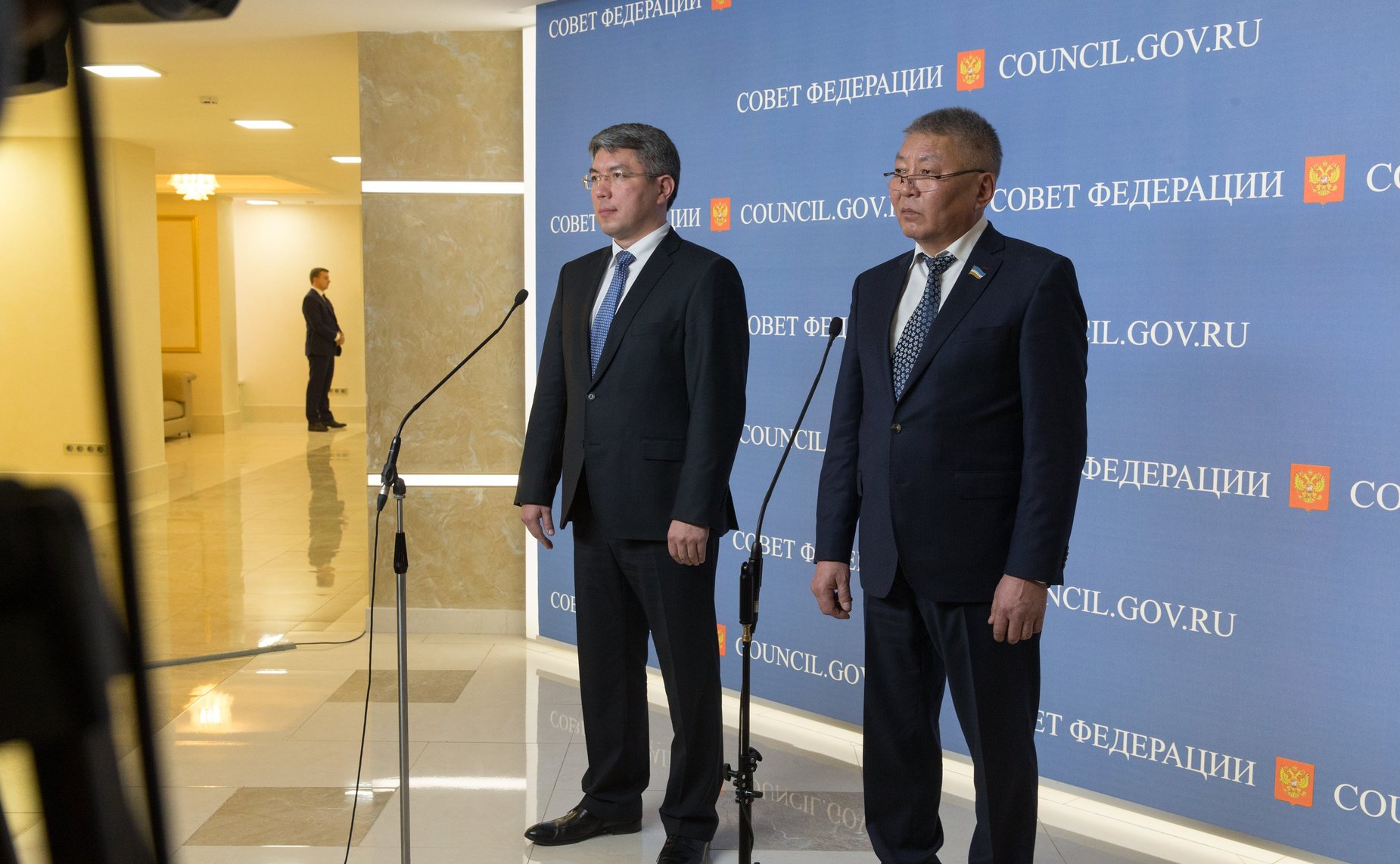 Глава Республики Бурятия А. Цыденов и Председатель Народного Хурала Бурятии Цырен-Даши Доржиев