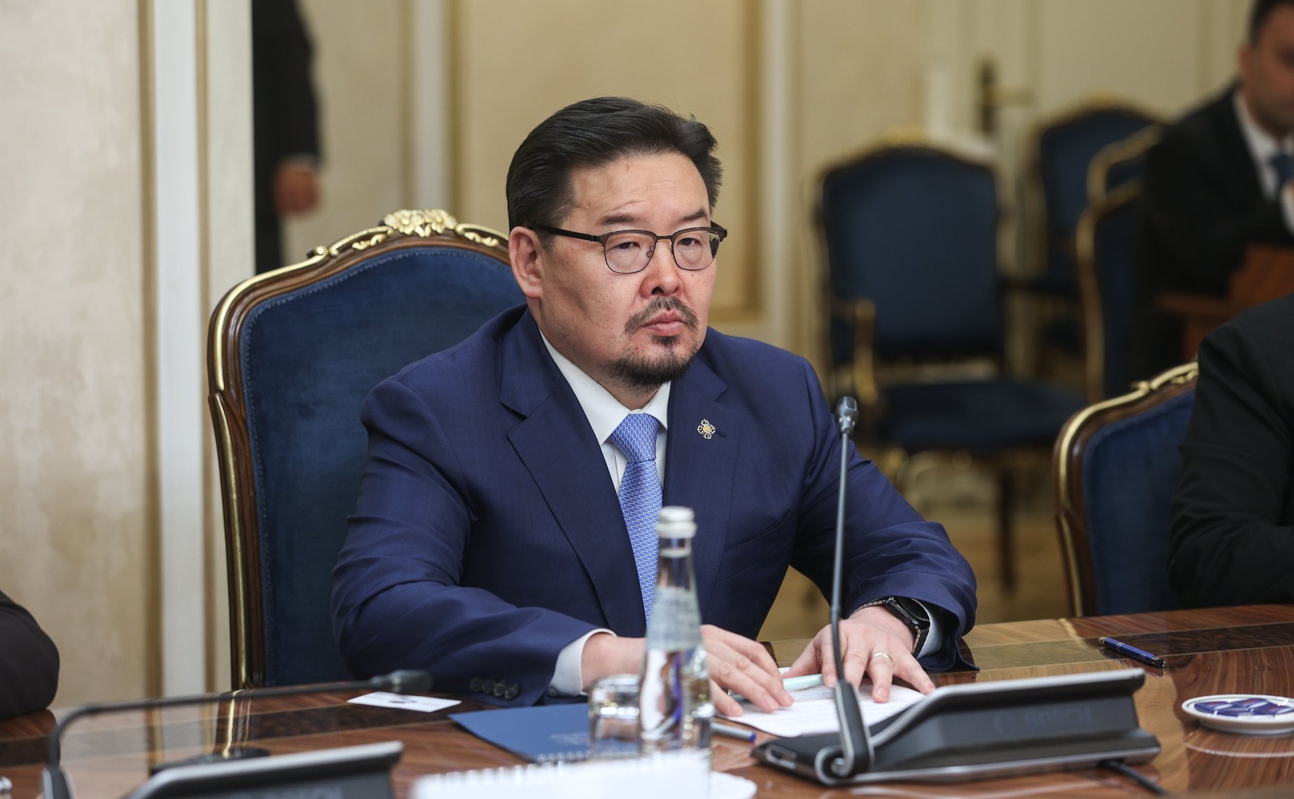 Валентина Матвиенко провела встречу с Председателем Великого Государственного Хурала Монголии Гомбожавыном Занданшатаром