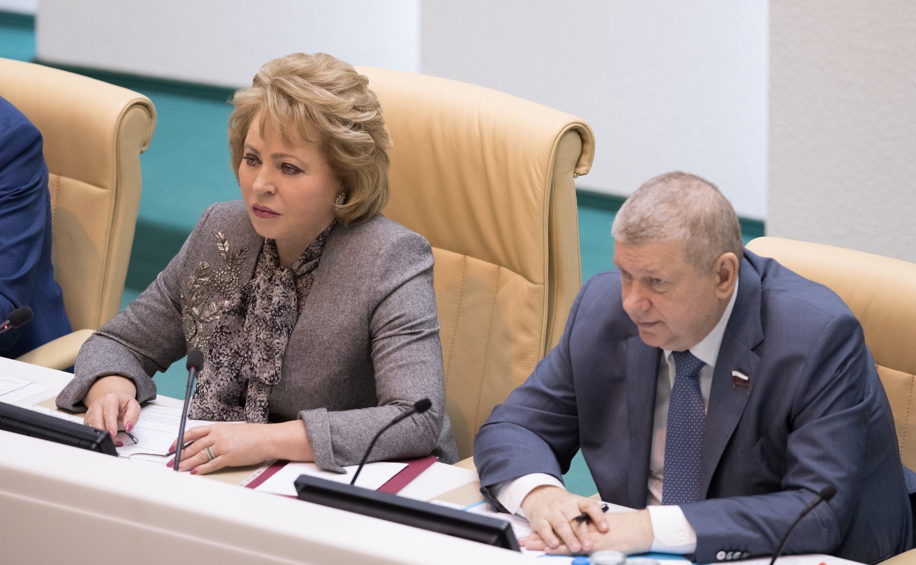 В. Матвиенко и Е. Бушмин