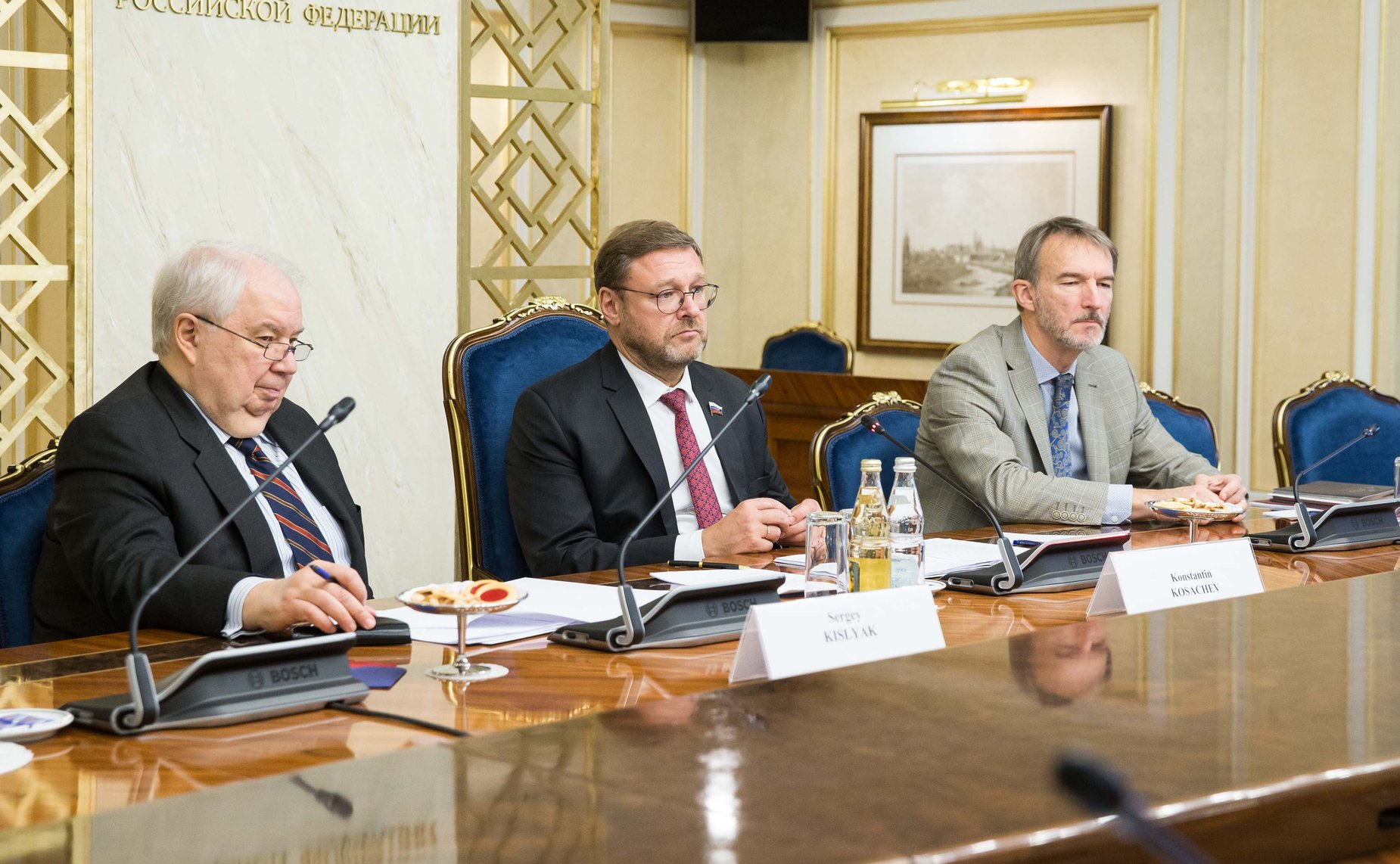 Встреча Константина Косачева с делегацией Сената Пакистана во главе с сенатором С.Ш. Фаразом