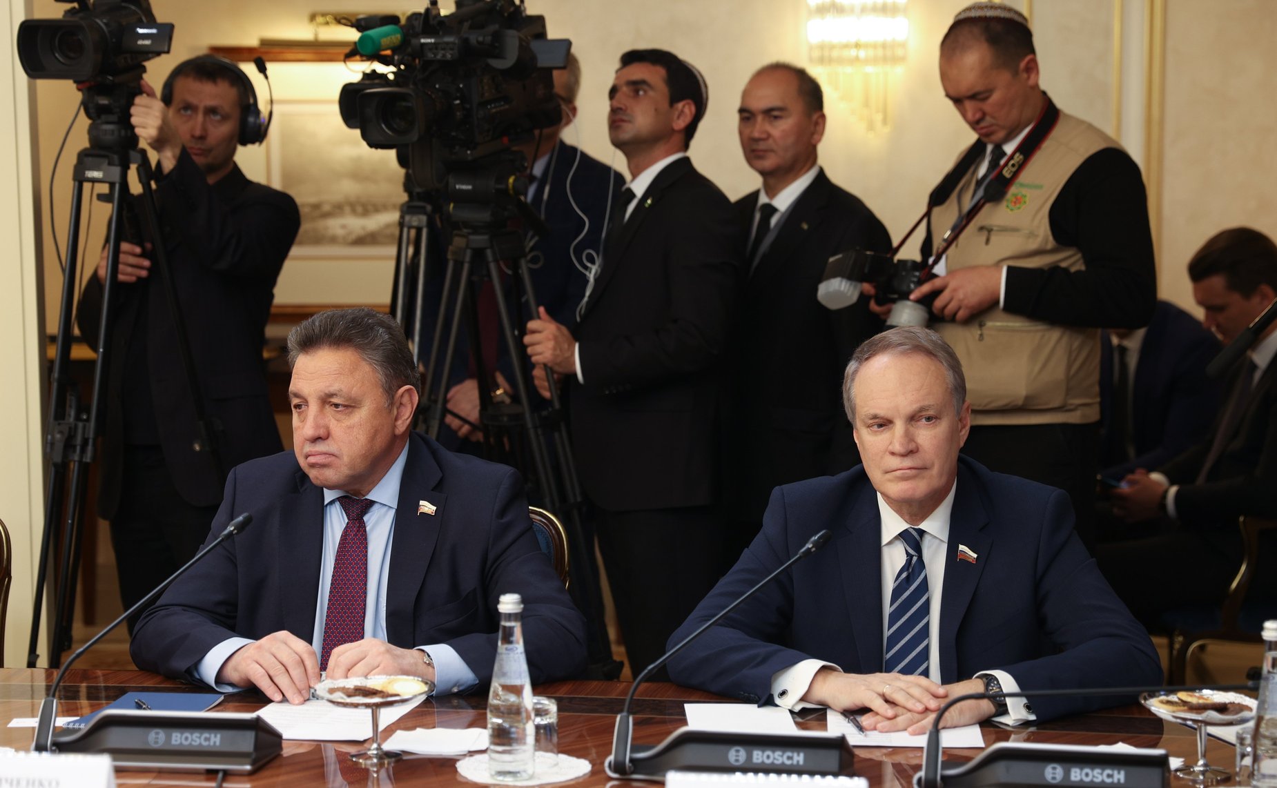 Встреча Председателя Совета Федерации Валентины Матвиенко и Председателя Халк Маслахаты (верхней палаты) Милли Генгеша (парламента) Туркменистана Гурбангулы Бердымухамедова