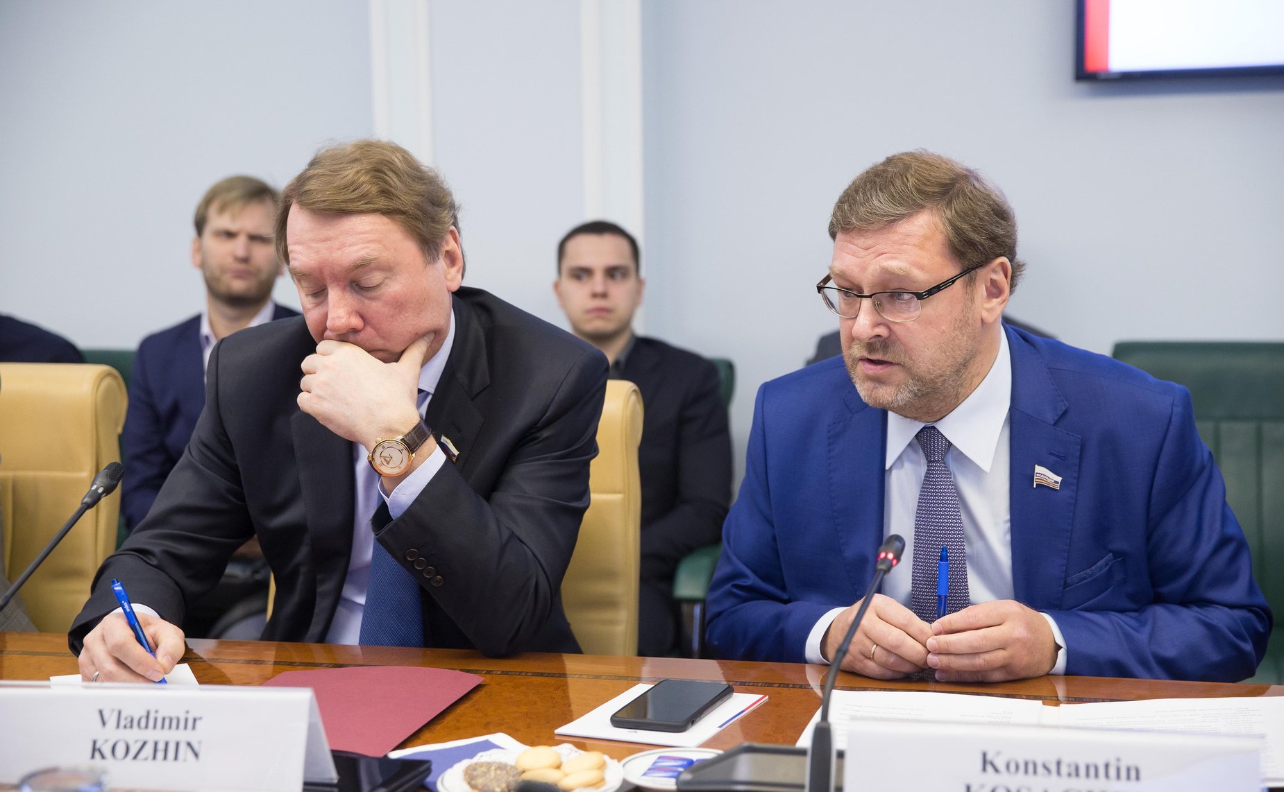 Встреча К. Косачева с делегацией Комиссии по обороне Швеции во главе с председателем Бьерном фон Сюдовым