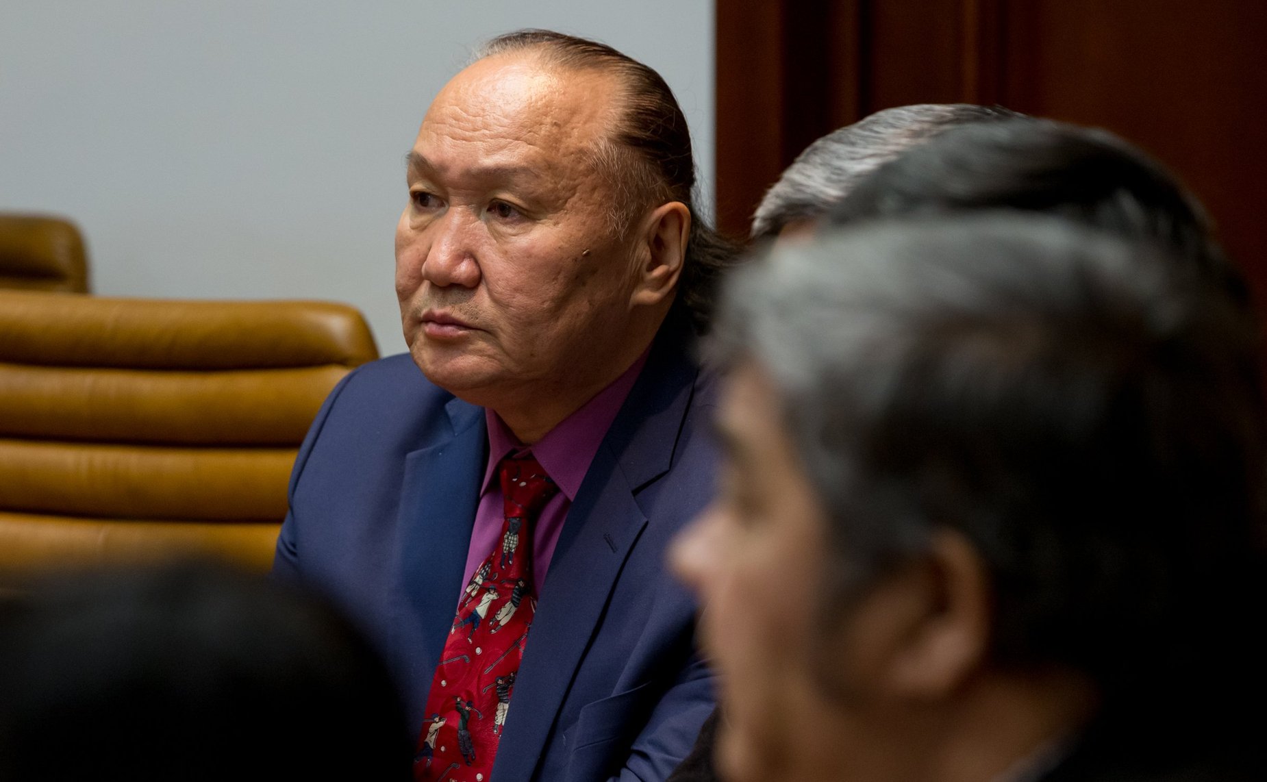 Встреча А. Варфоломеева и В. Мархаева с делегацией Республики Бурятия