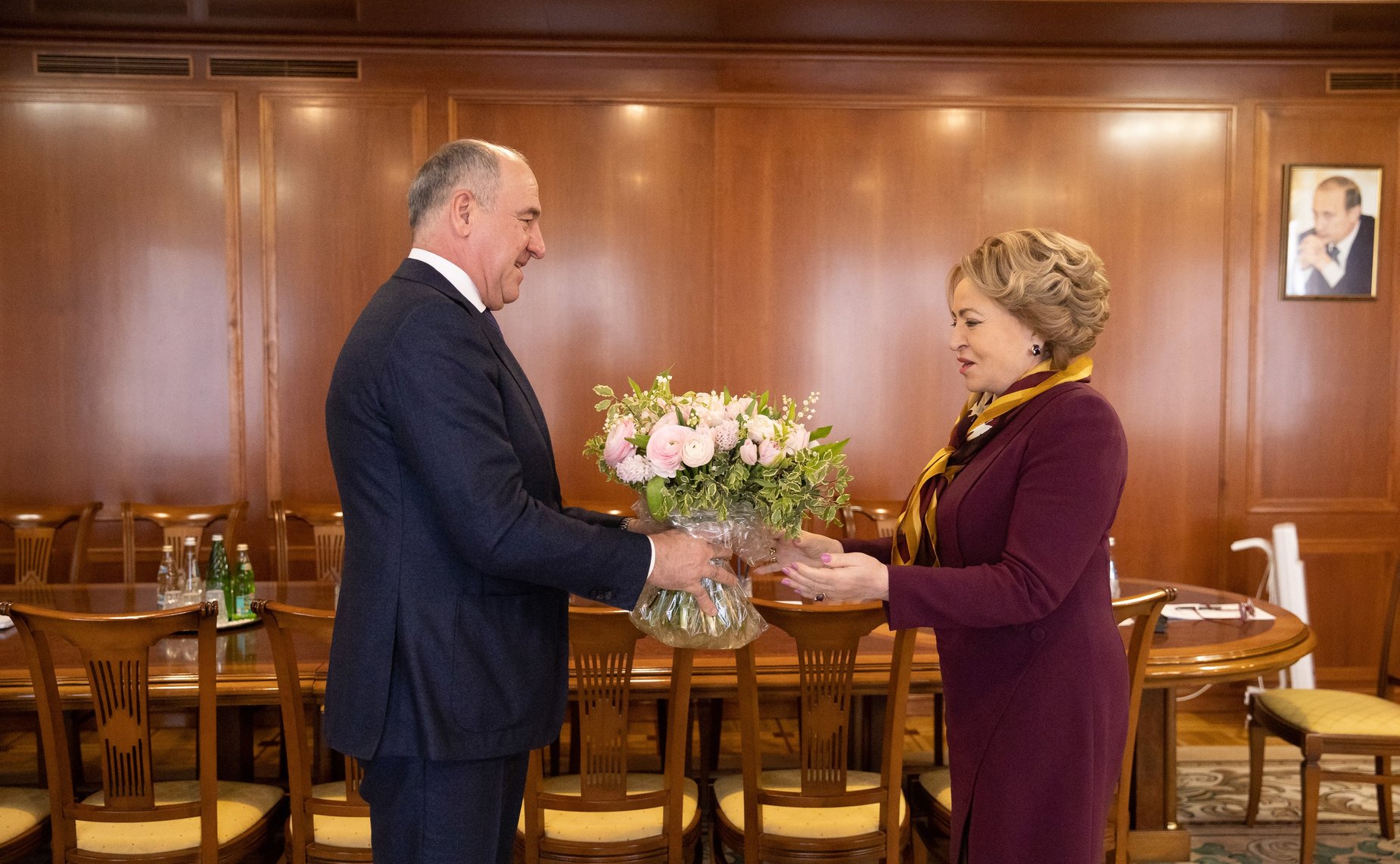 Встреча Председателя Совета Федерации Валентины Матвиенко с главой Карачаево-Черкесской Республики Рашидом Темрезовым