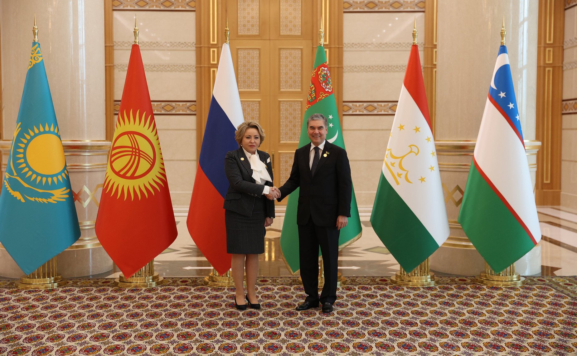 Встреча Председателя Совета Федерации Валентины Матвиенко с Председателем Халк Маслахаты Милли Генгеша Туркменистана Гурбангулы Бердымухамедовы