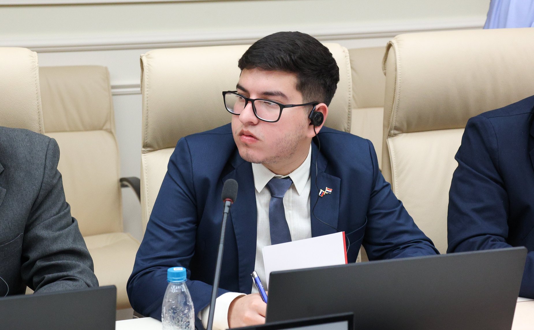 Встреча Андрея Денисова с делегацией молодых общественных и политических деятелей стран Латинской Америки в рамках программы публичной дипломатии Hablemos con Rusia («Поговорим с Россией»)