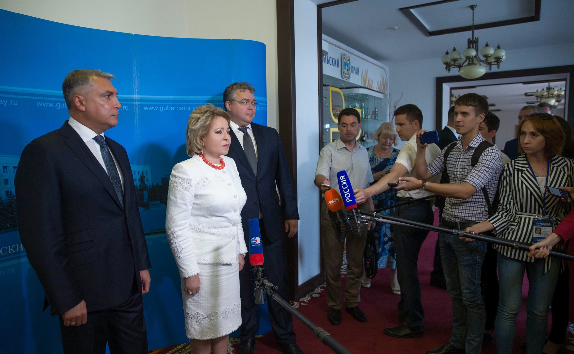 Брифинг В. Матвиенко по итогам рабочей поездки в г. Ставрополь