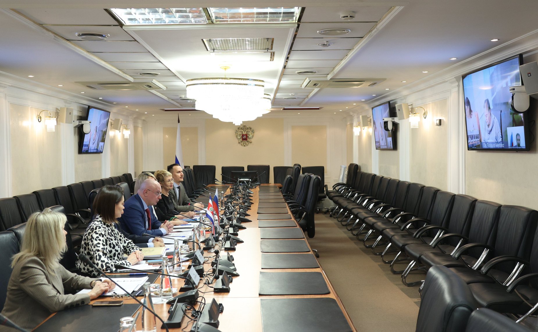 Совместное заседание группы по сотрудничеству СФ с парламентами стран Латинской Америки и парламентской группы дружбы «Коста-Рика-Россия» Законодательной ассамблеи Республики Коста-Рика